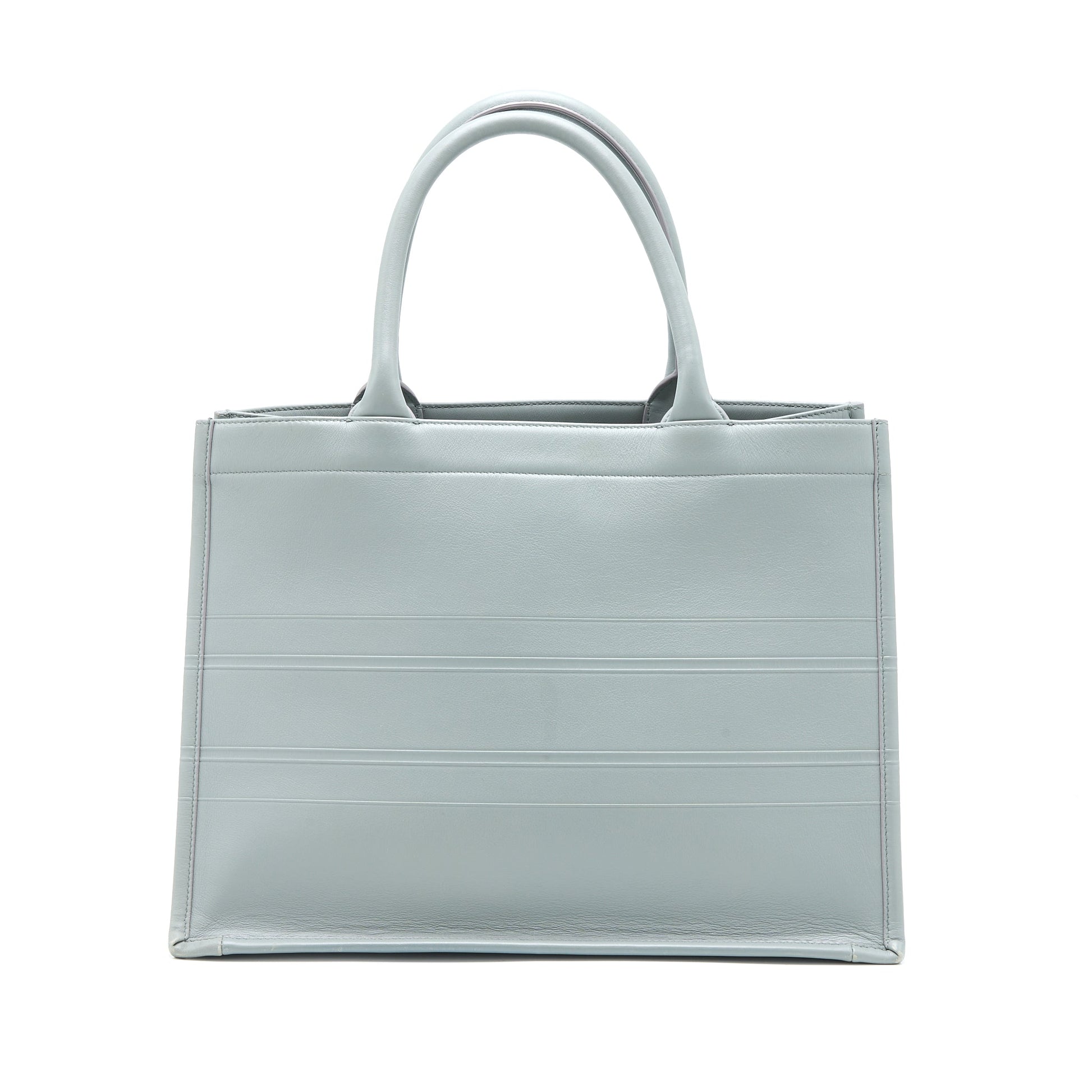 Dior Book Tote Embossed Calfskin Grey Handbag Medium Tote Bag