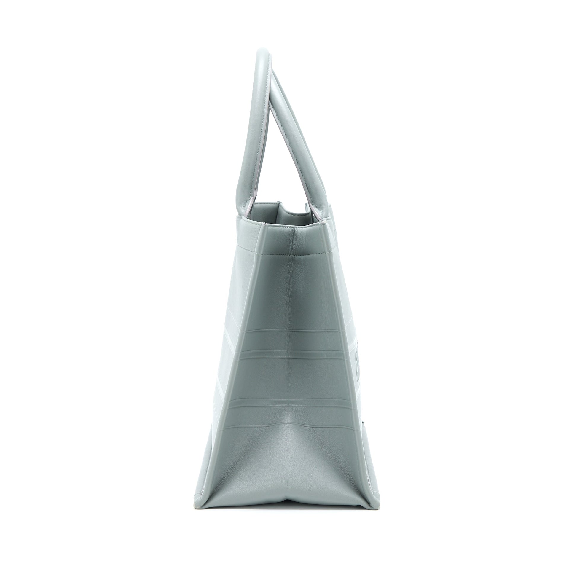 Dior Book Tote Embossed Calfskin Grey Handbag Medium Tote Bag