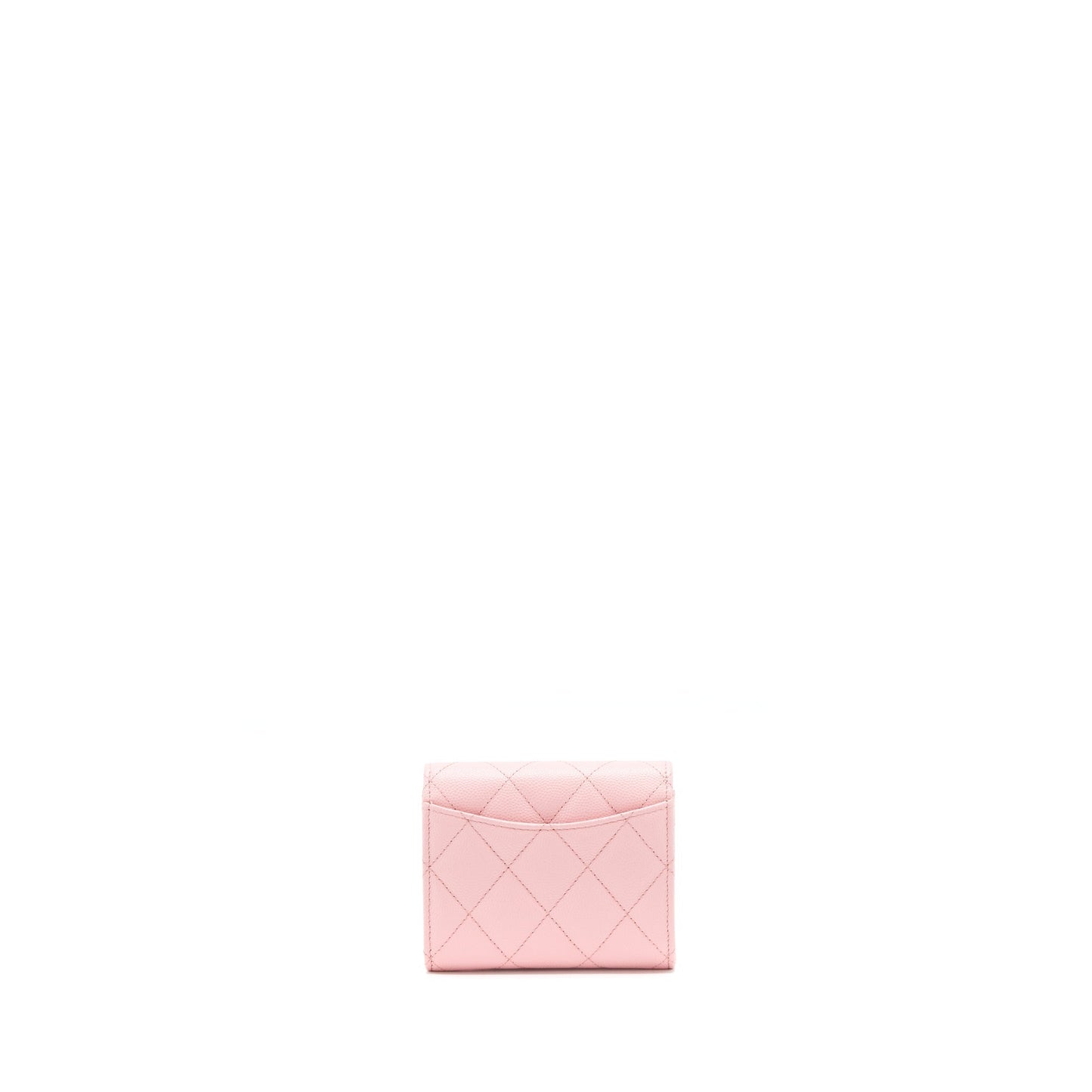 Chanel Card Holder On Caviar LGHW Pink Wallet Case