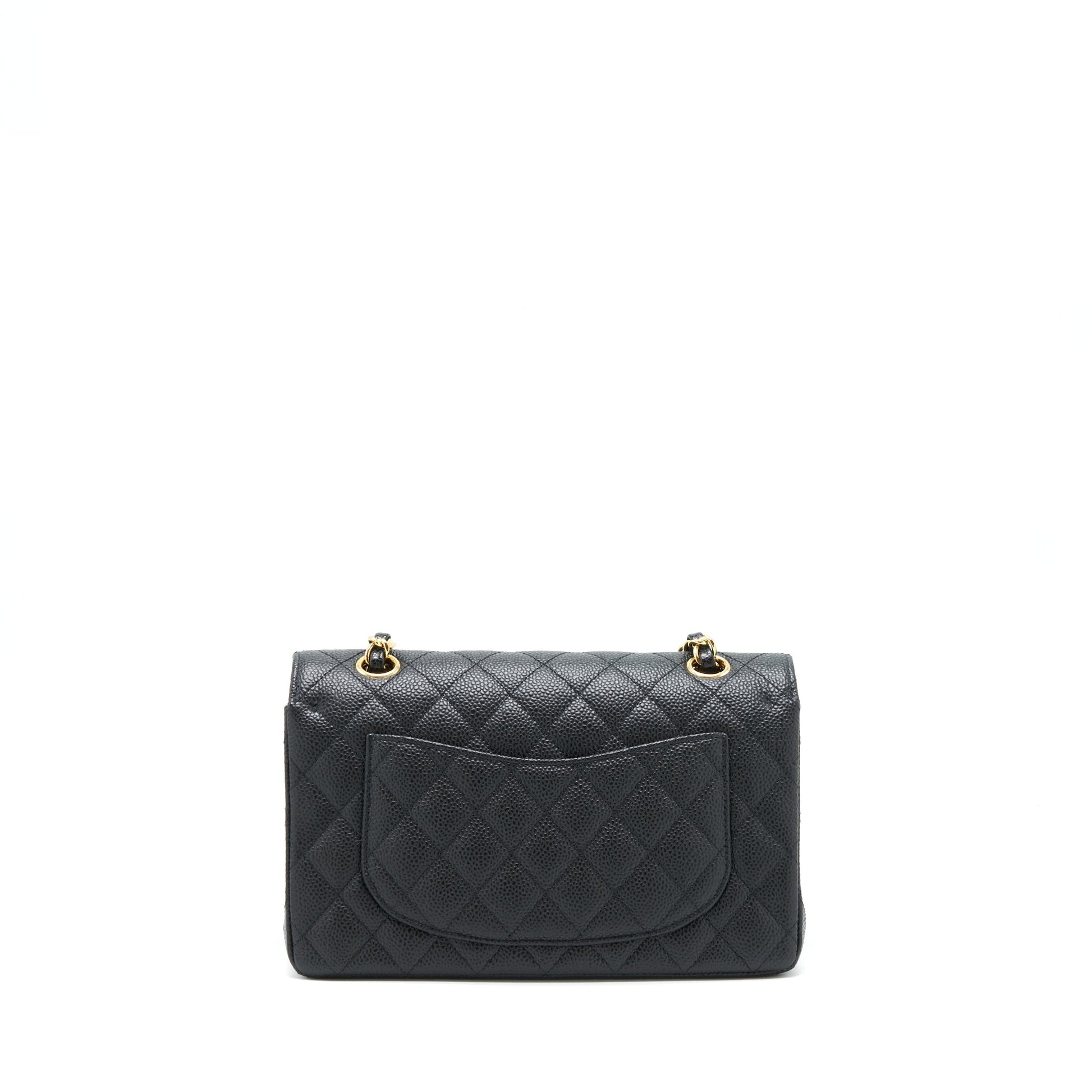 Chanel Classic Double Flap Caviar GHW Black Small Handbag