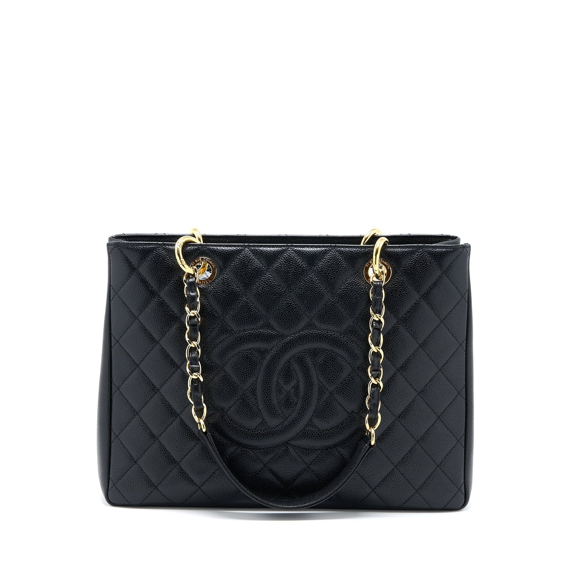 Chanel Grand Shopping Caviar GHW Black Tote Bag Ghw 4