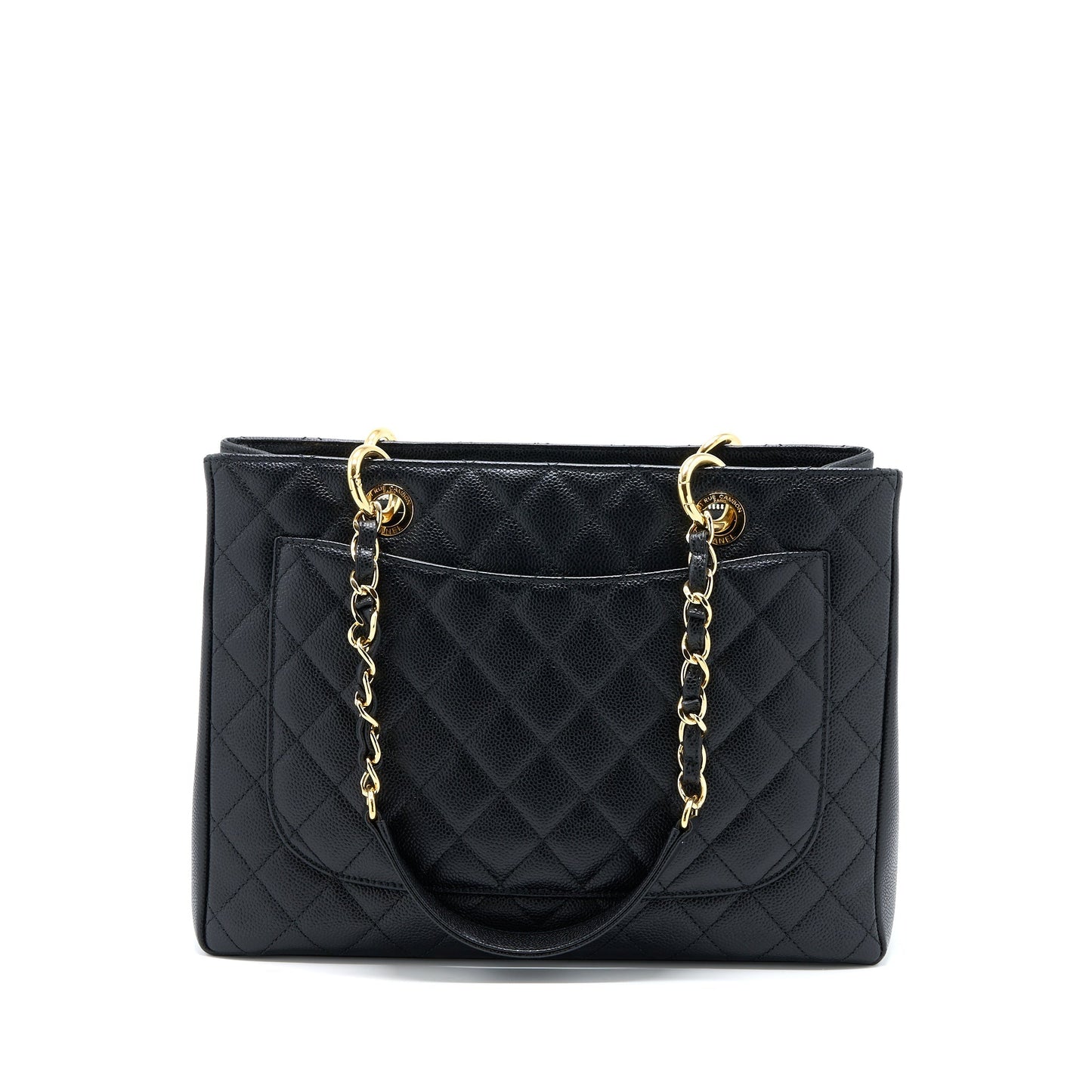 Chanel Grand Shopping Caviar GHW Black Tote Bag Ghw 4