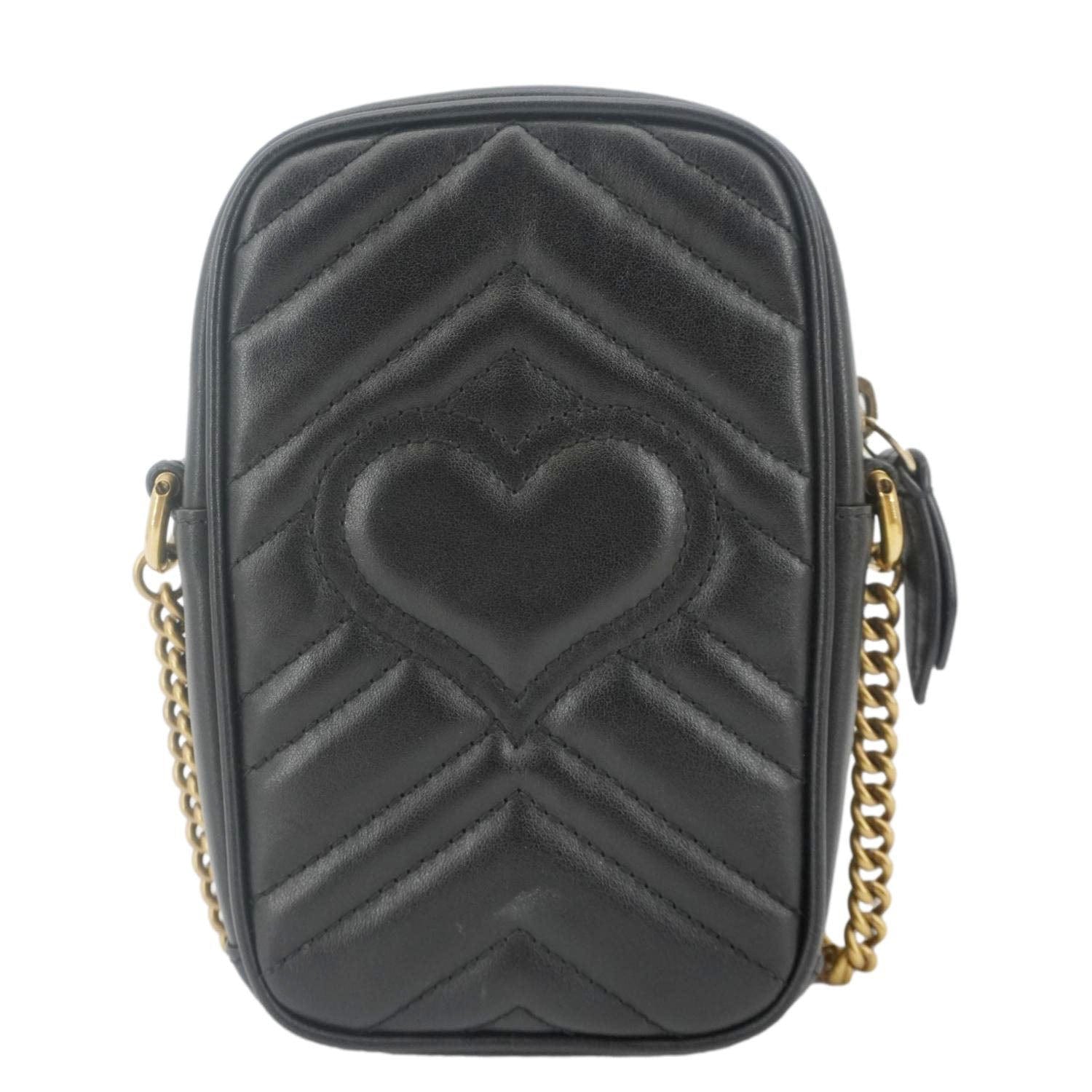 Gucci Marmont Mini Crossbody Bag Leather Matelasse Bag 598597