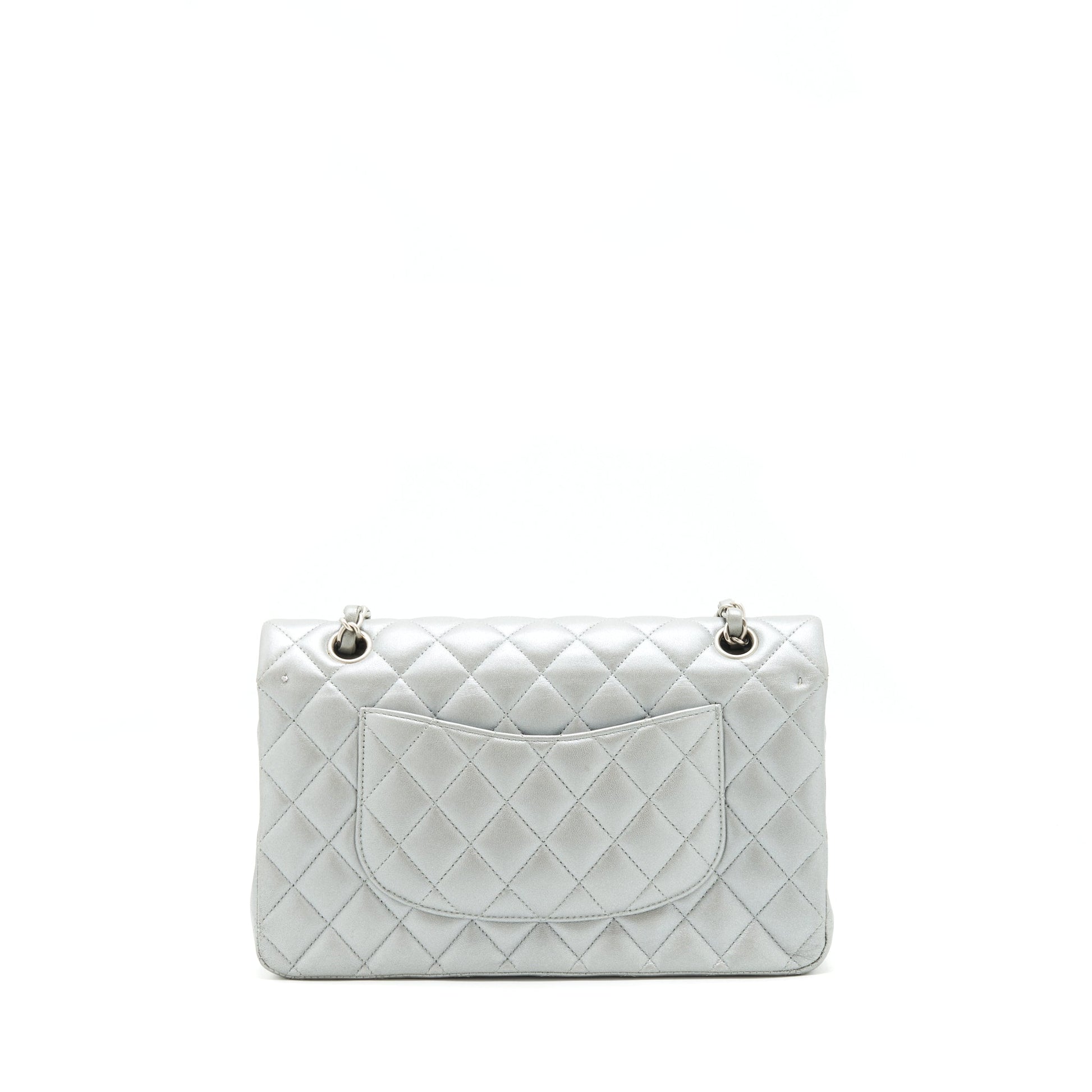 Chanel Classic Flap SHW Silver Grey Shoulder Bag