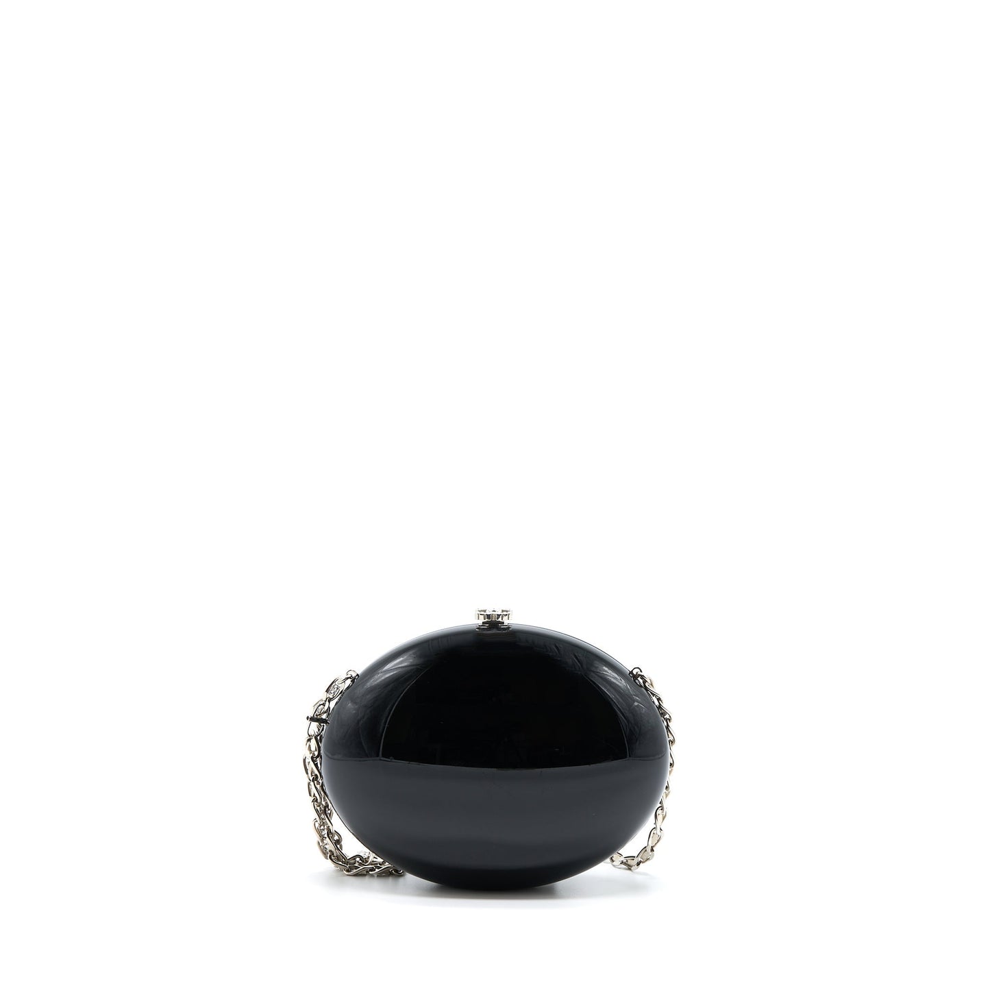 Chanel Runway Orb-shaped Evening Crystal Black Clutch Bag