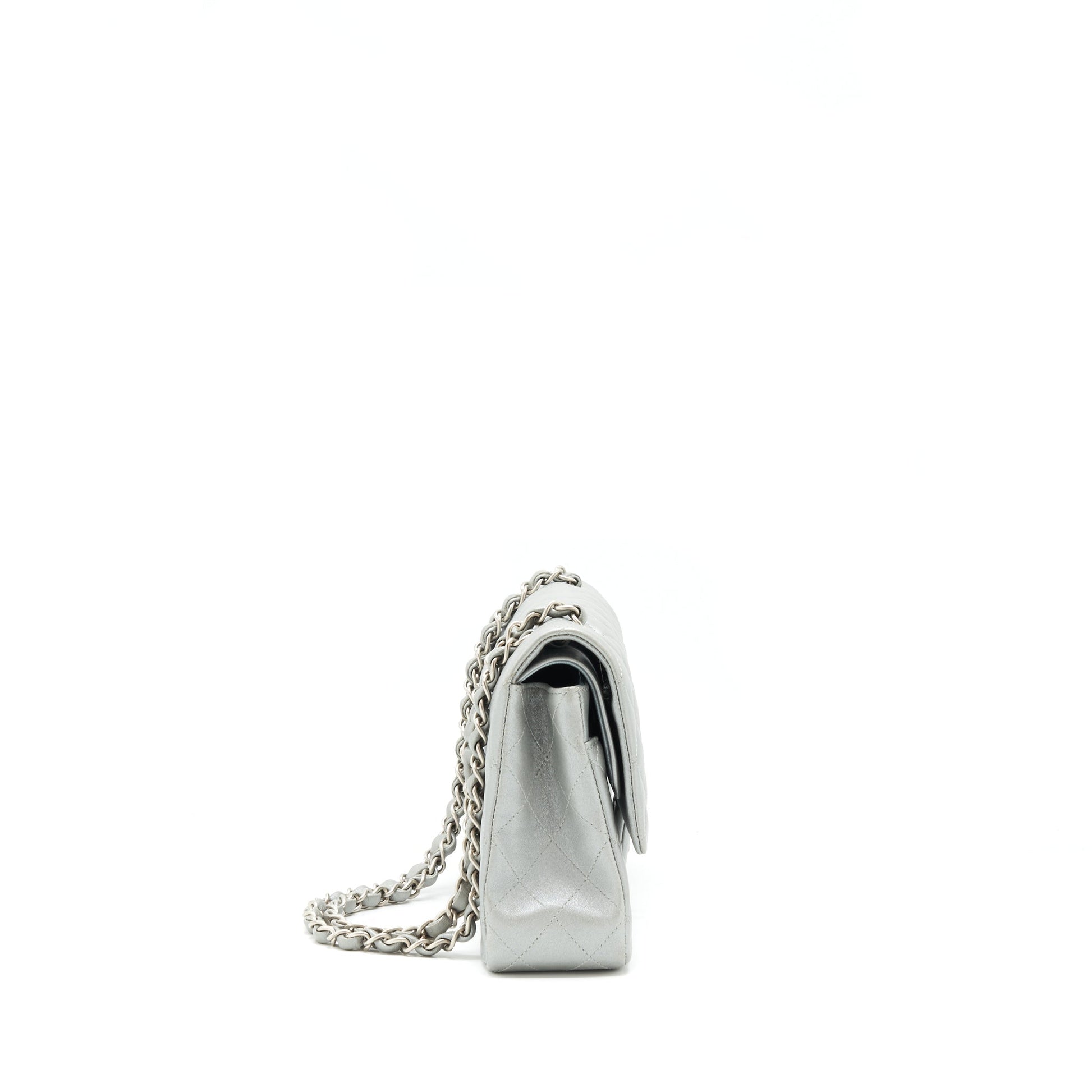 Chanel Classic Flap SHW Silver Grey Shoulder Bag
