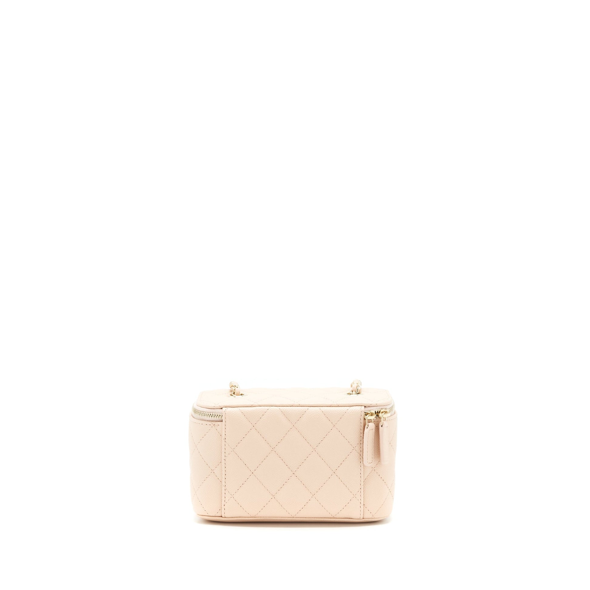 Chanel 22C Long Vanity Caviar Light LGHW Beige Handbag
