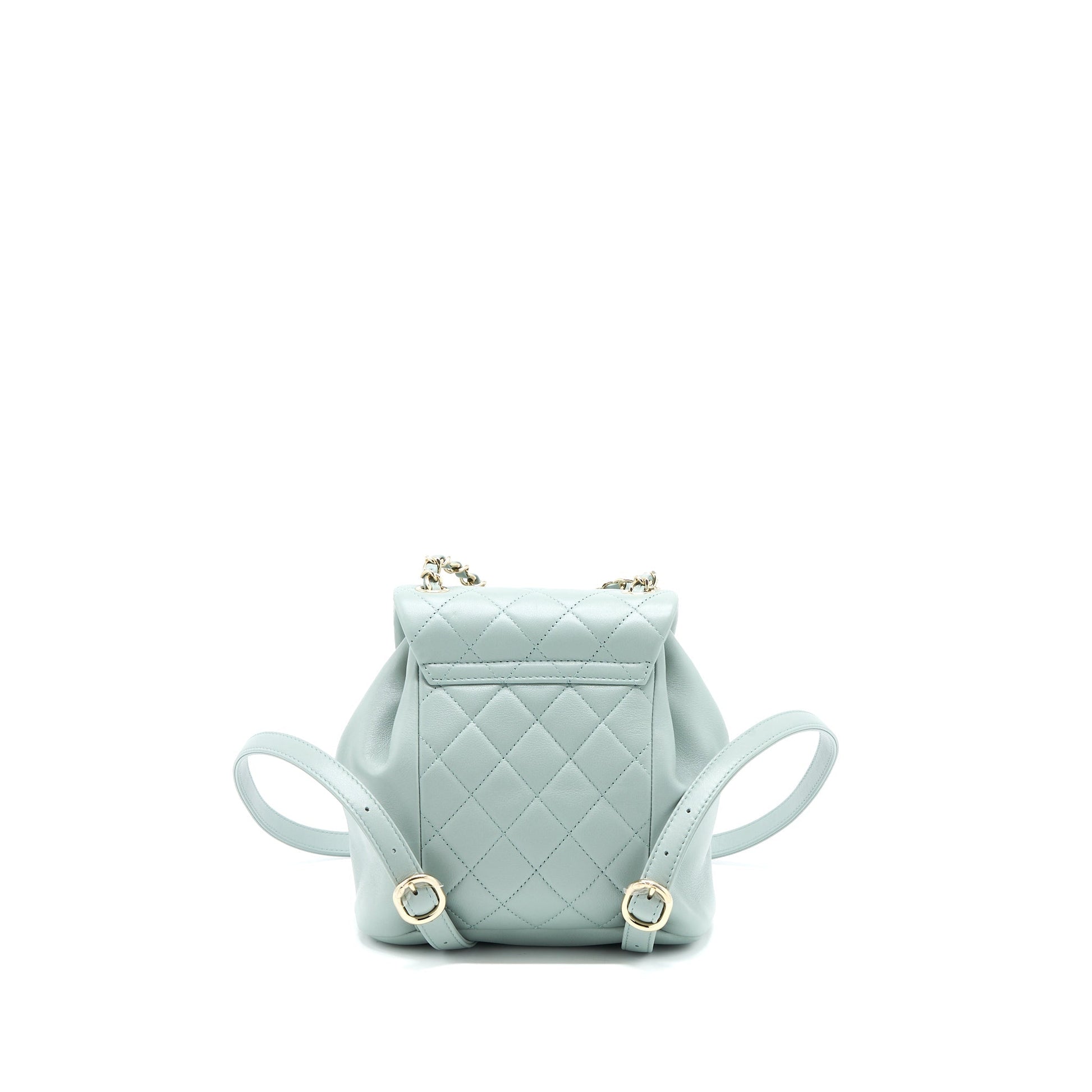 Chanel 23C Duma Backpack Calfskin Light LGHW Grey Microchip 1