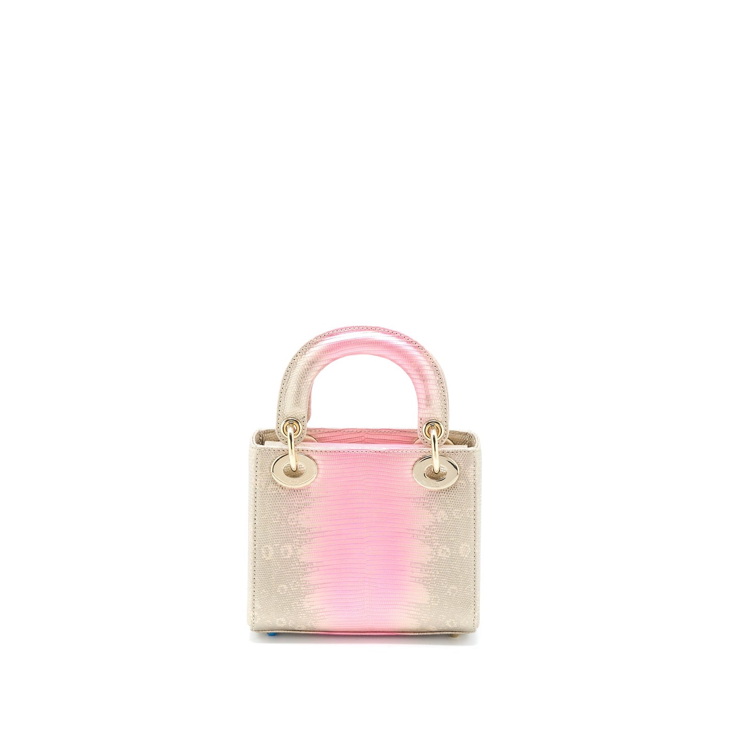 Dior Lady Lizard Multicolour Handbag Pink Mini Travel Bag