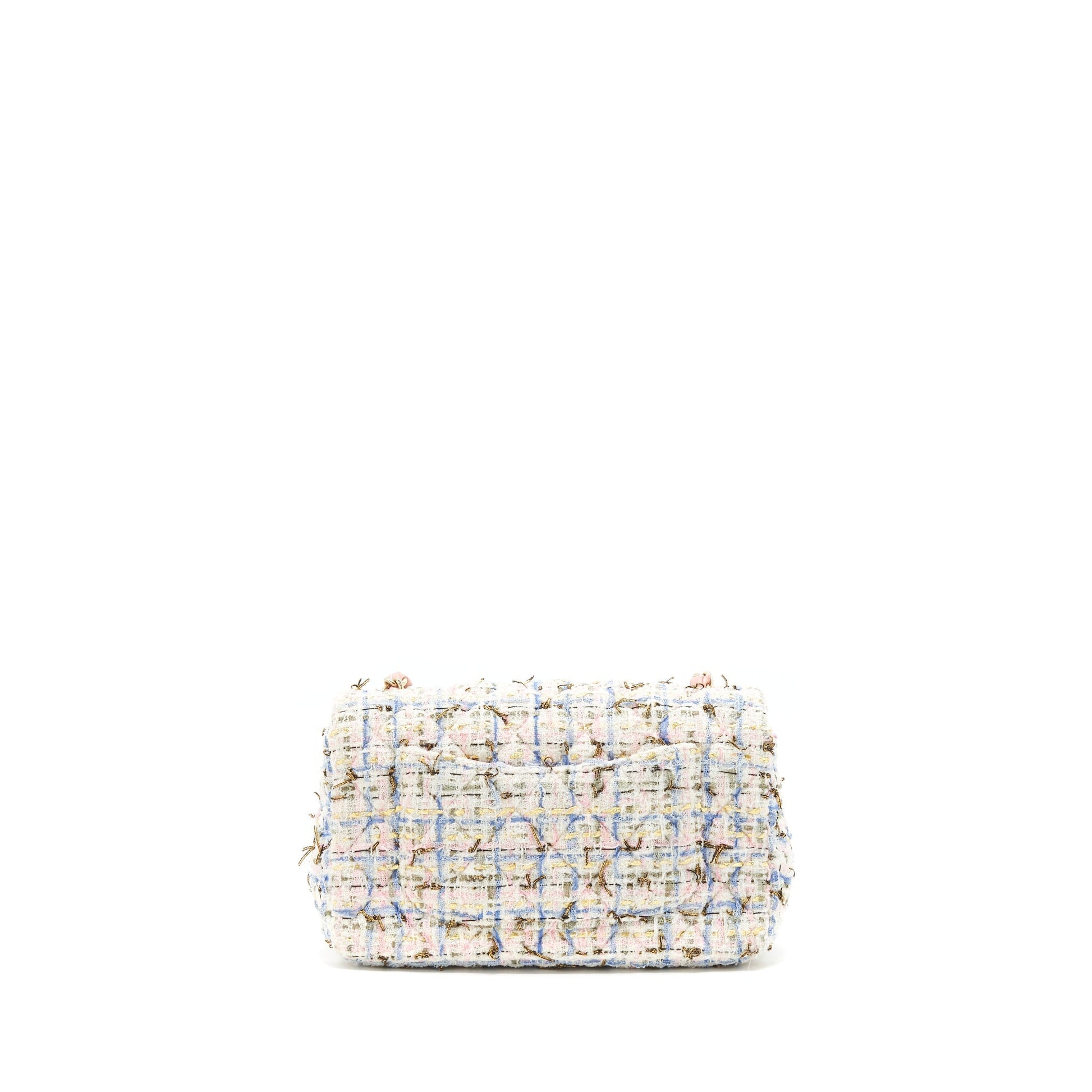 Chanel rectangular flap tweed LGHW Multicolour Shoulder Bag