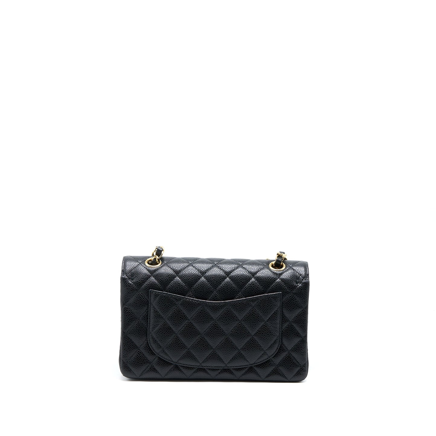 Chanel Classic Flap Caviar GHW Microchip Black Small Shoulder Bag Ghw Microchip