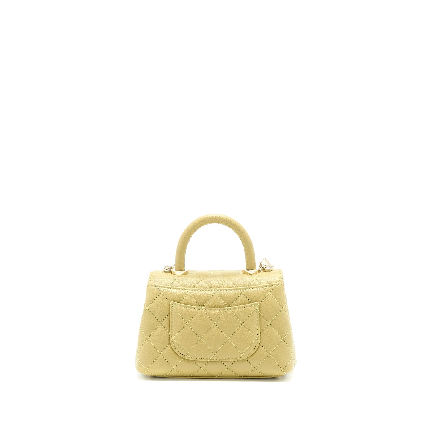 Chanel Extra Coco Handle Caviar LGHW Microchip Green Mini Bag