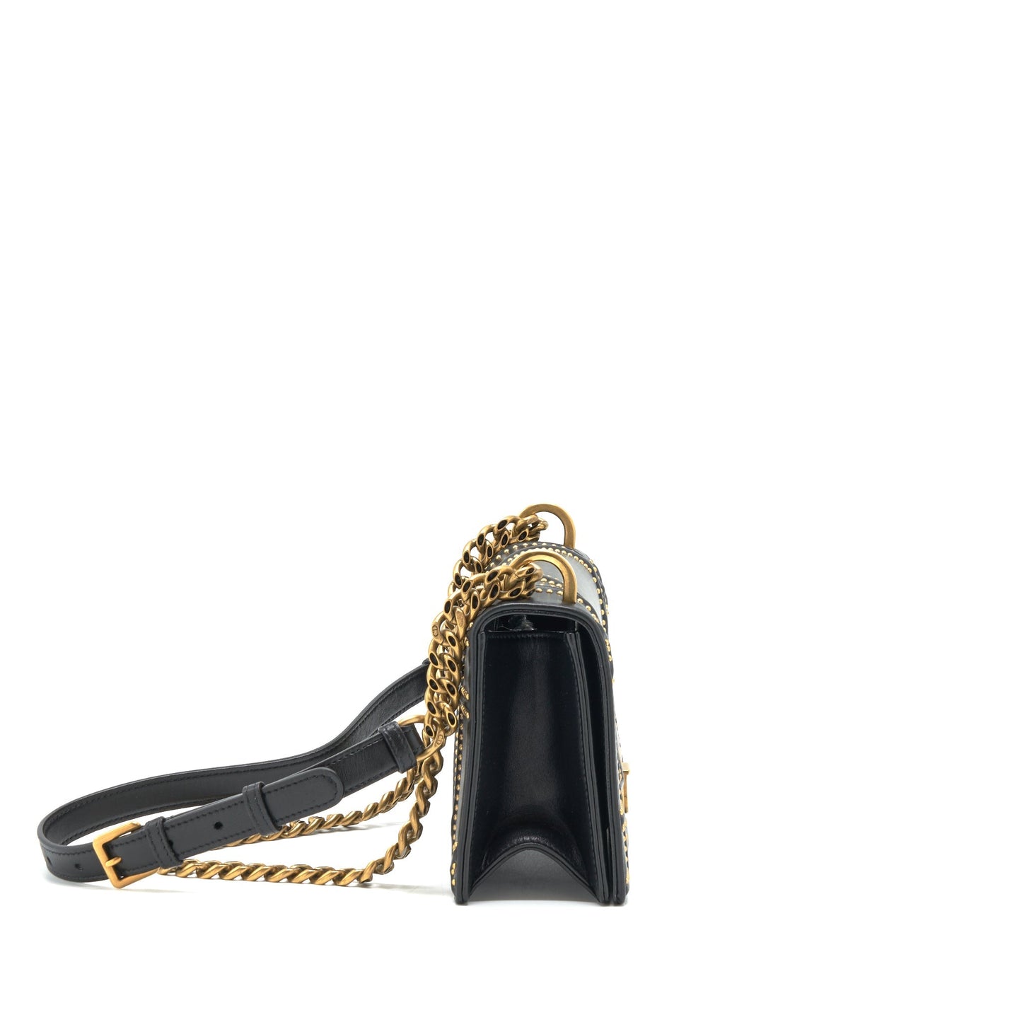 Dior Studded ama Handbag Black Small Travel Bag