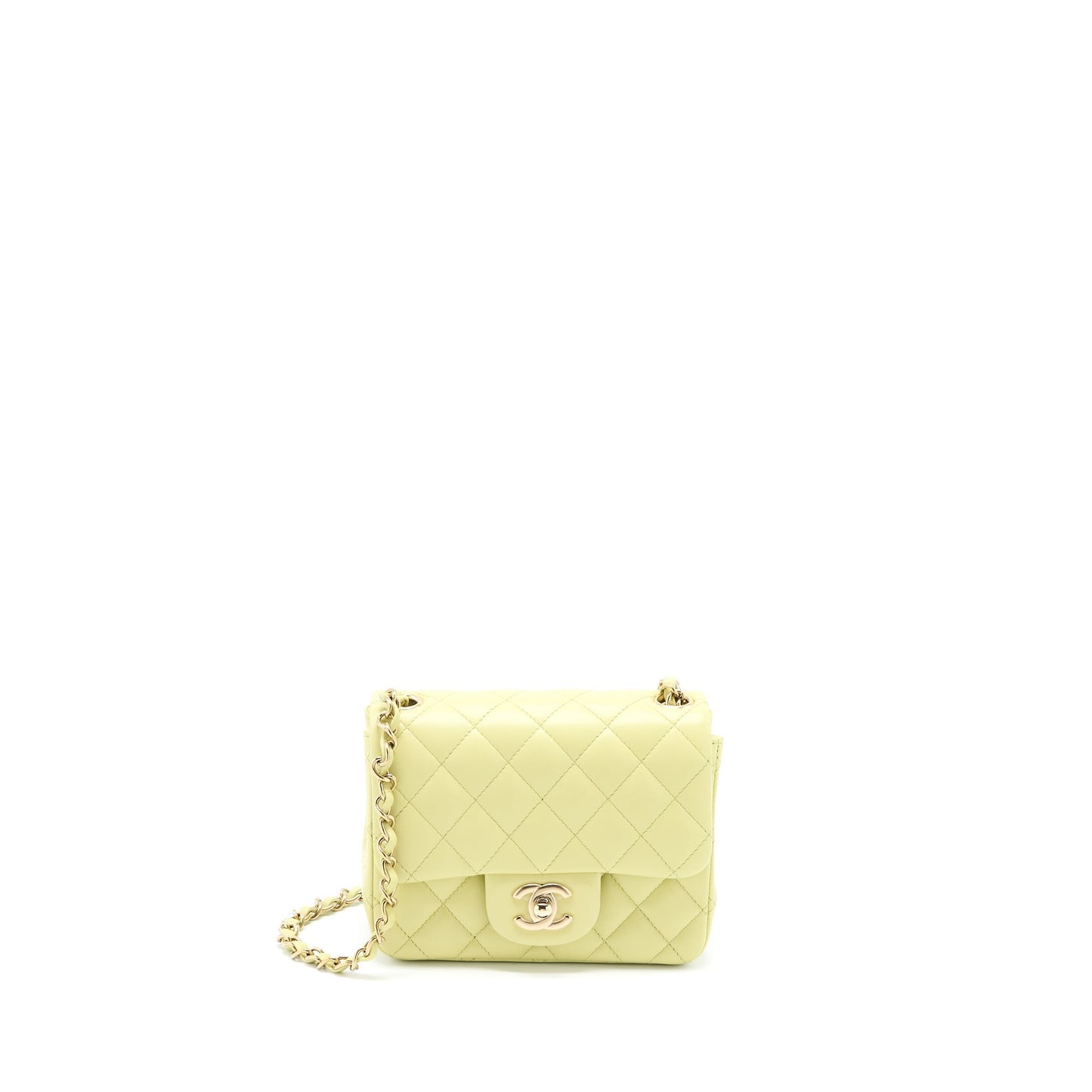 Chanel 23C Square Flap Lambskin Light LGHW Green Shoulder Bag