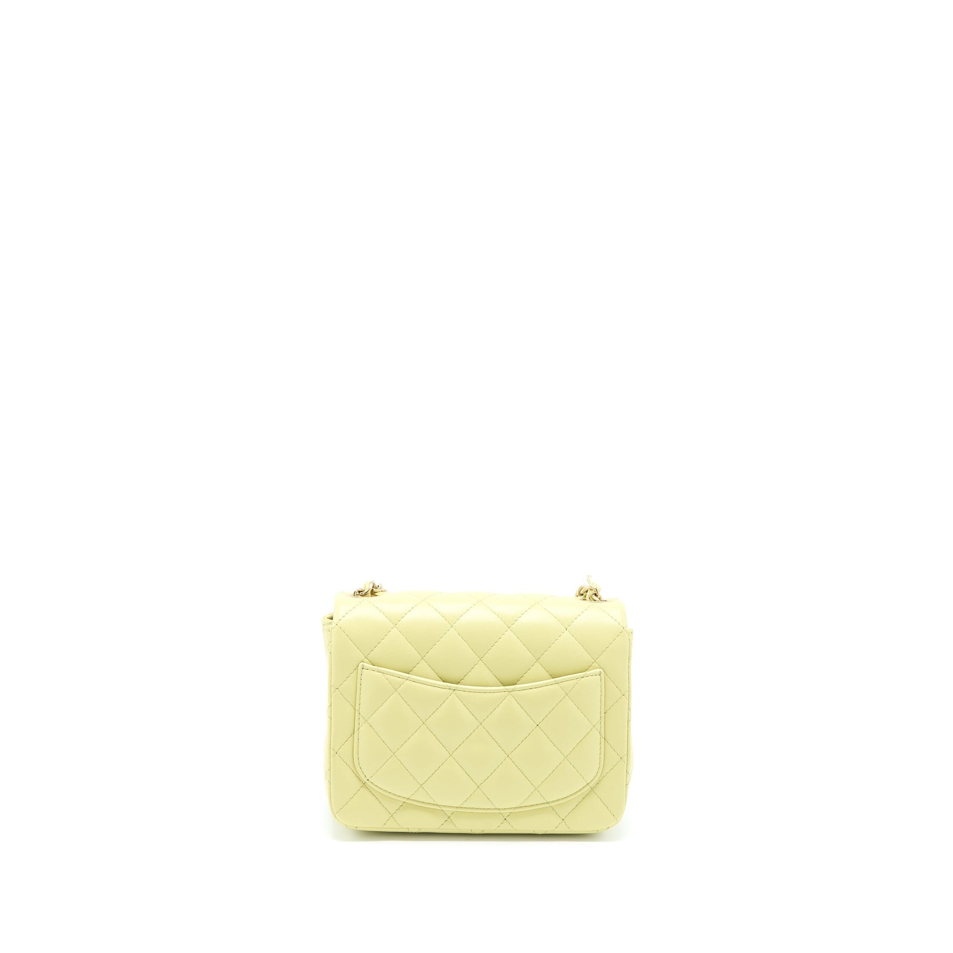 Chanel 23C Square Flap Lambskin Light LGHW Green Shoulder Bag
