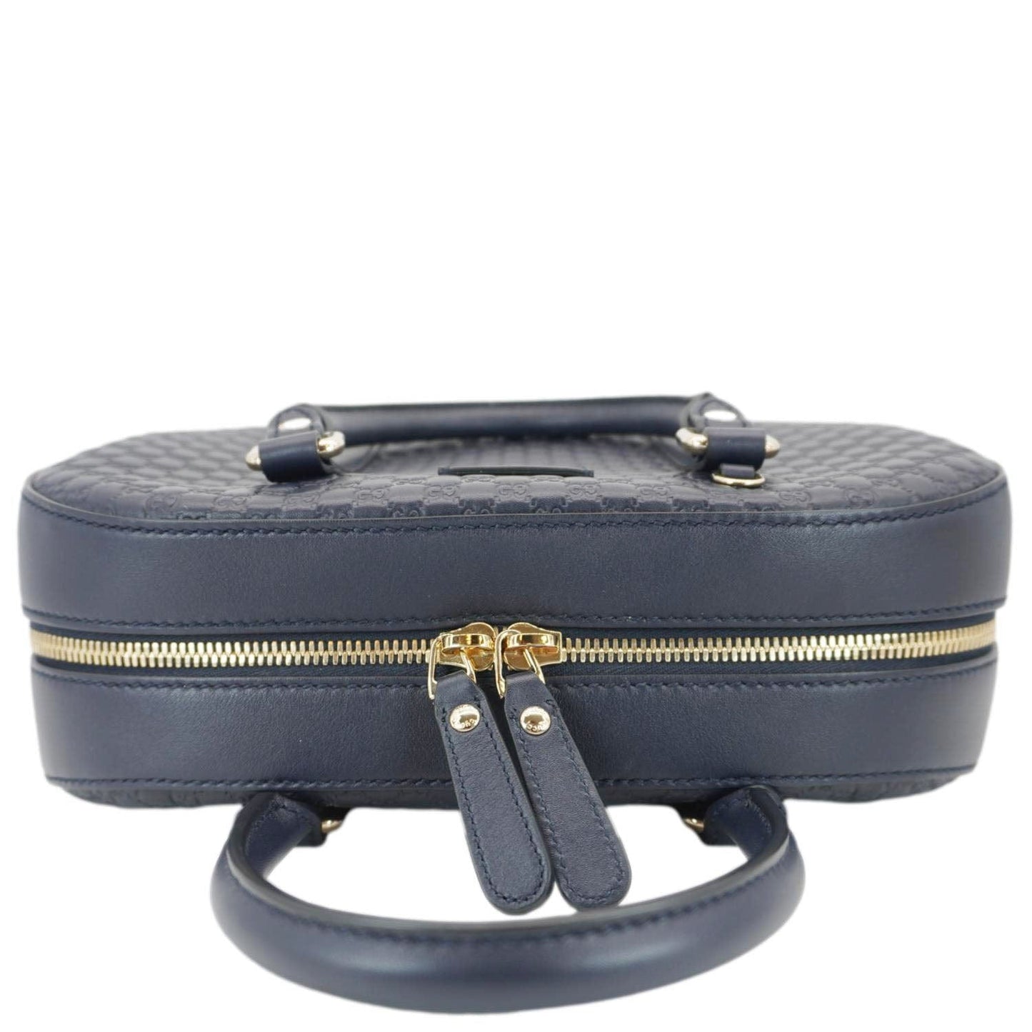 Gucci Microssima Crossbody Bag Navy Leather Blue