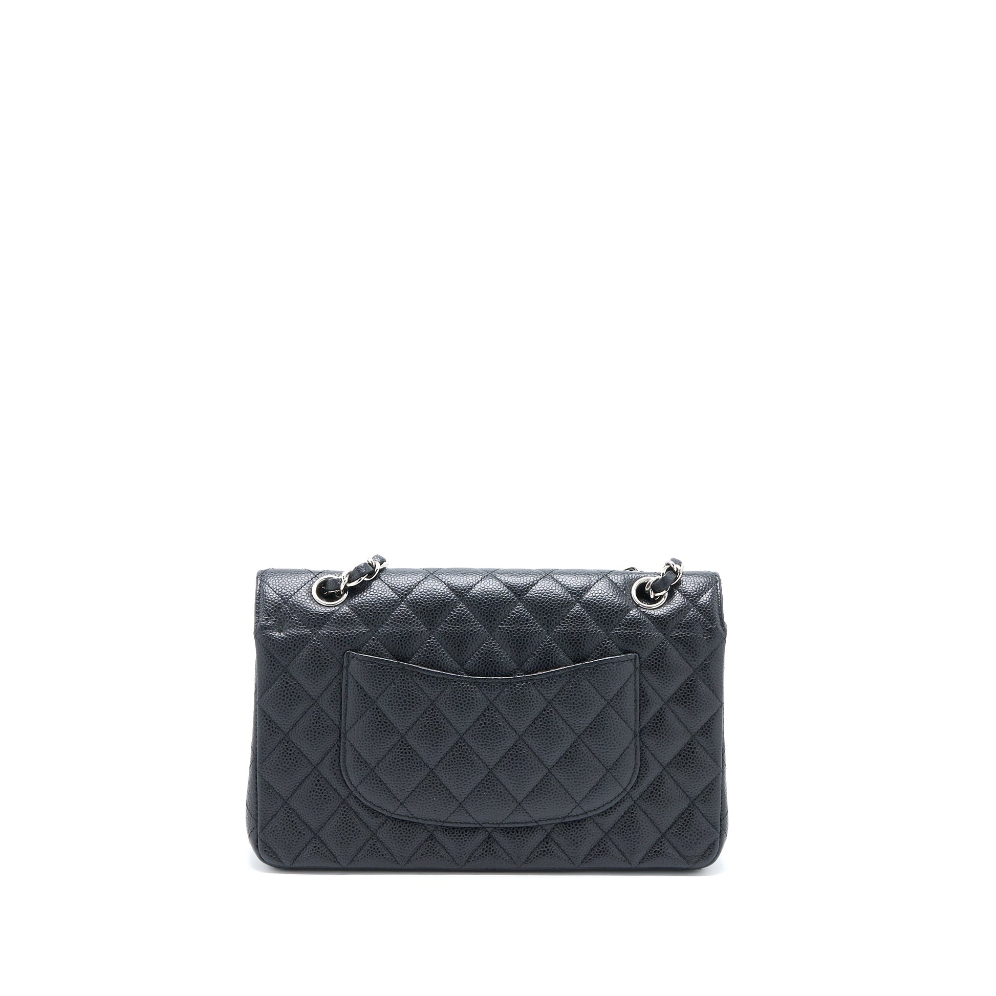 Chanel Classic Flap Caviar SHW Black Shoulder Bag Black Shw