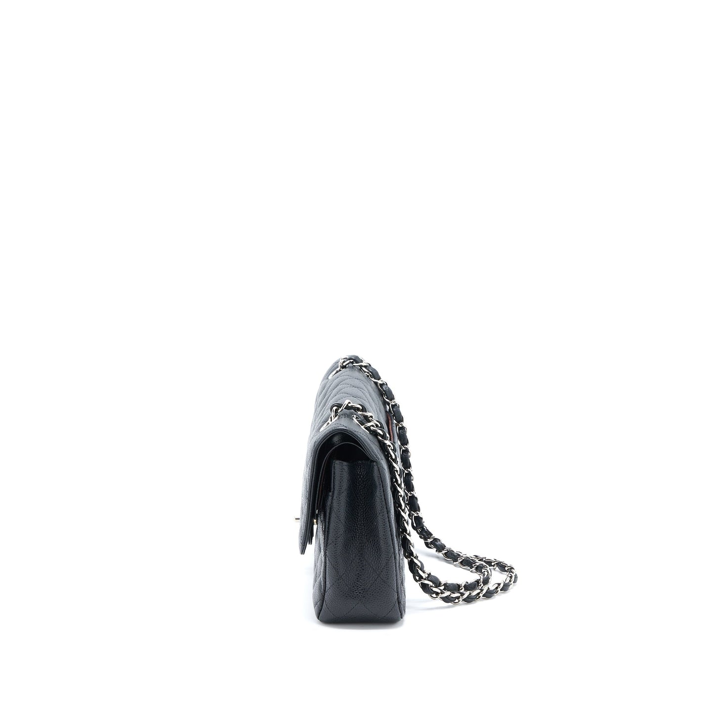 Chanel Classic Flap Caviar SHW Black Shoulder Bag Black Shw