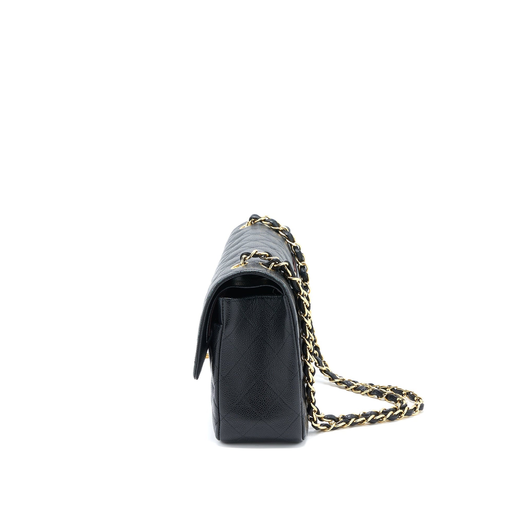 Chanel Jumbo Classic Double Flap Caviar GHW Black Shoulder Bag Black Ghw