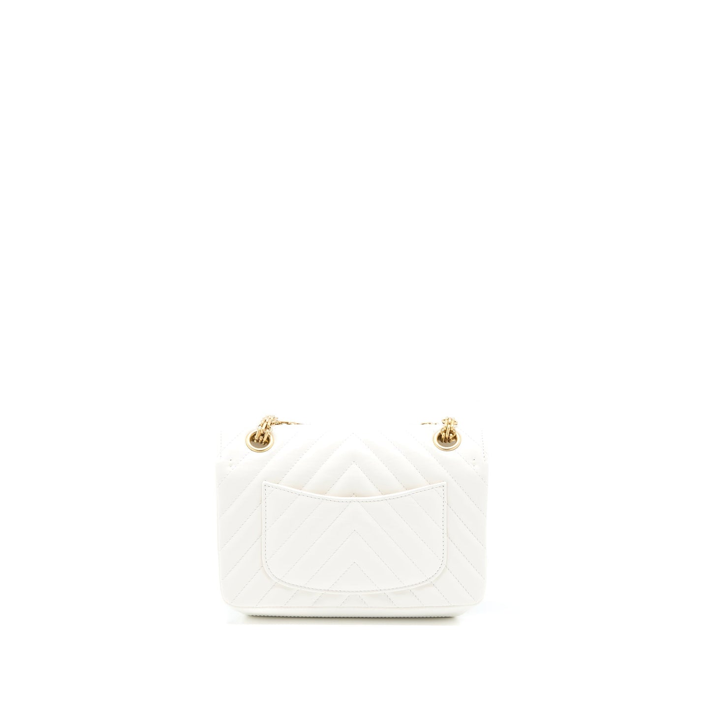 Chanel 2.55 Reissue Chevron Flap Aged Calfskin White Shoulder Bag