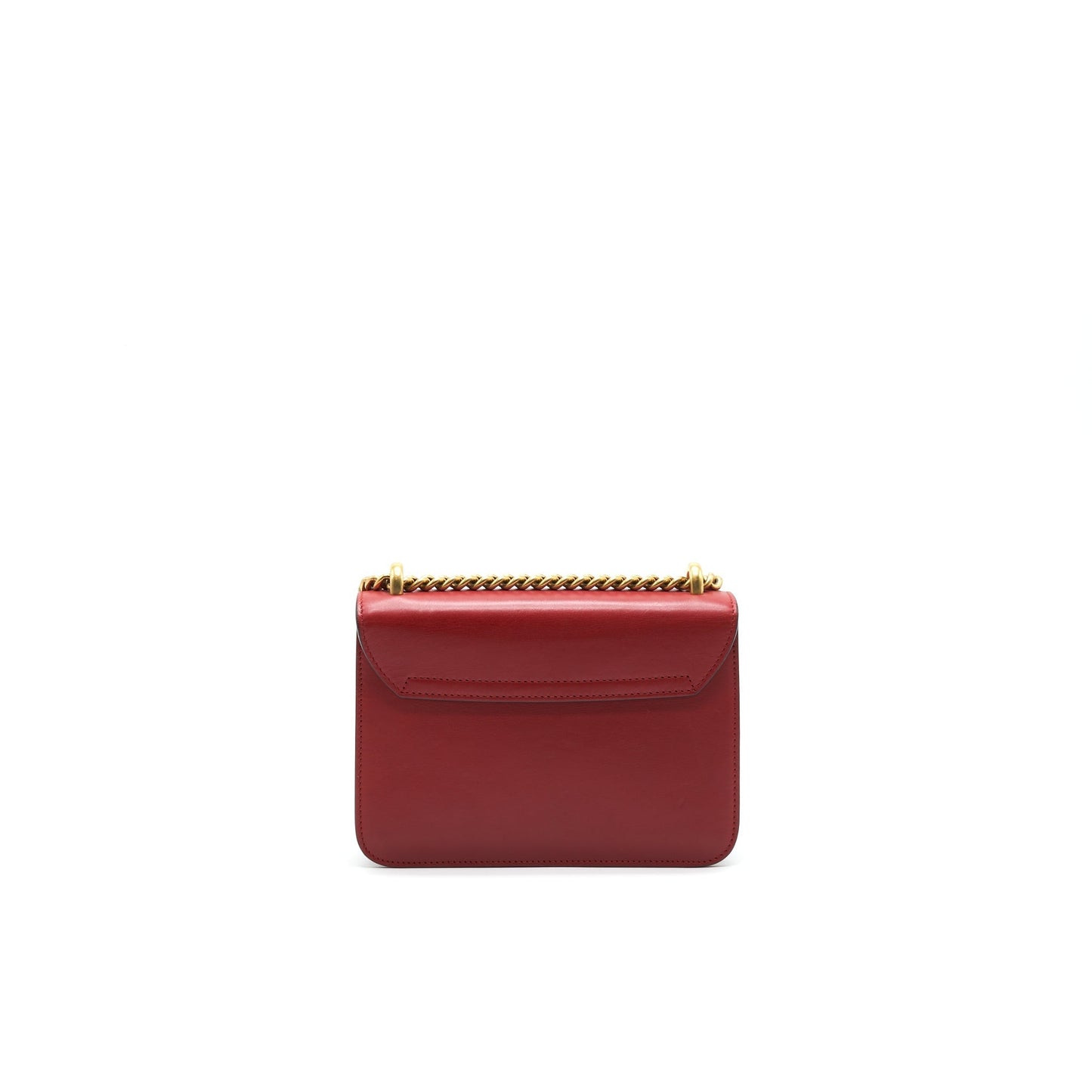 Gucci Bow And Pearl Shoulder Bag Leather Red