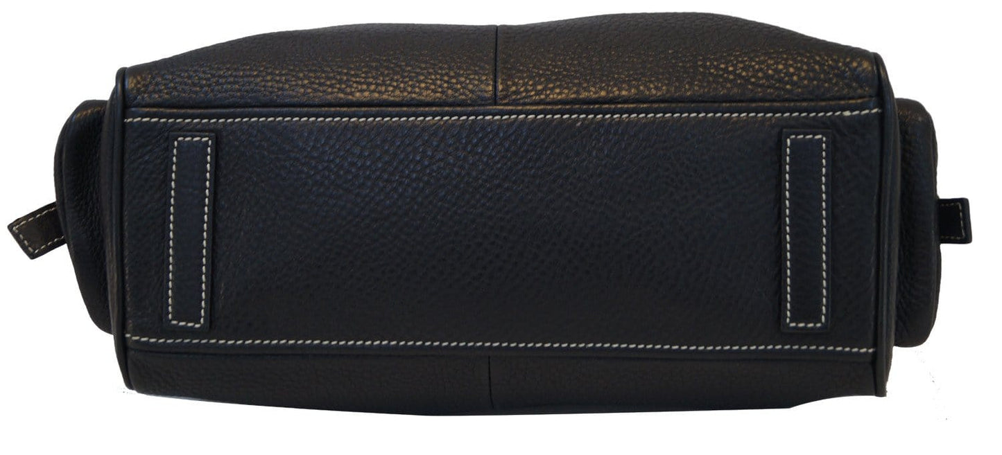Prada Daino Calfskin Shoulder Bag Leather Vitello Black
