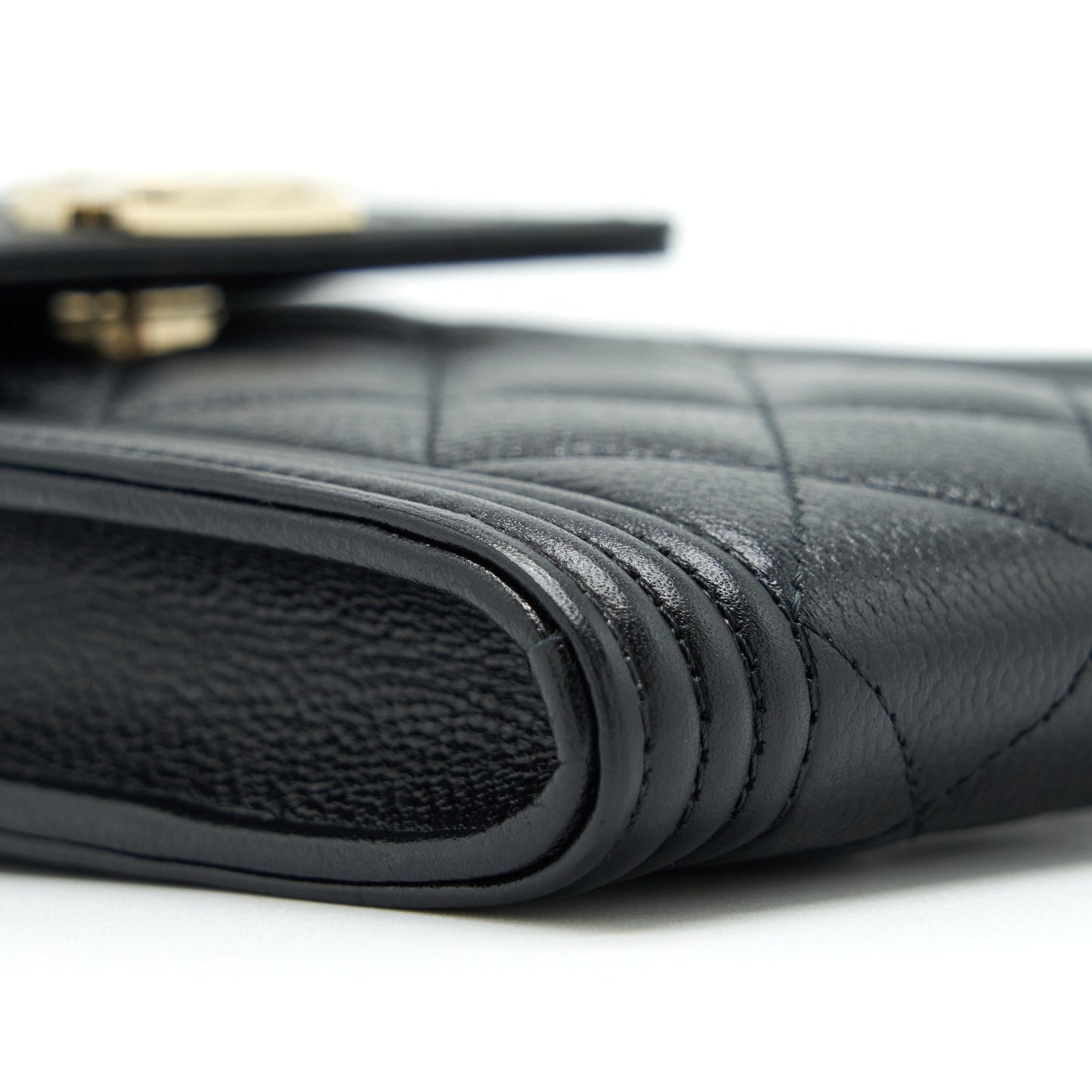 Chanel vertical boy flap phone caviar LGHW Black Handbag