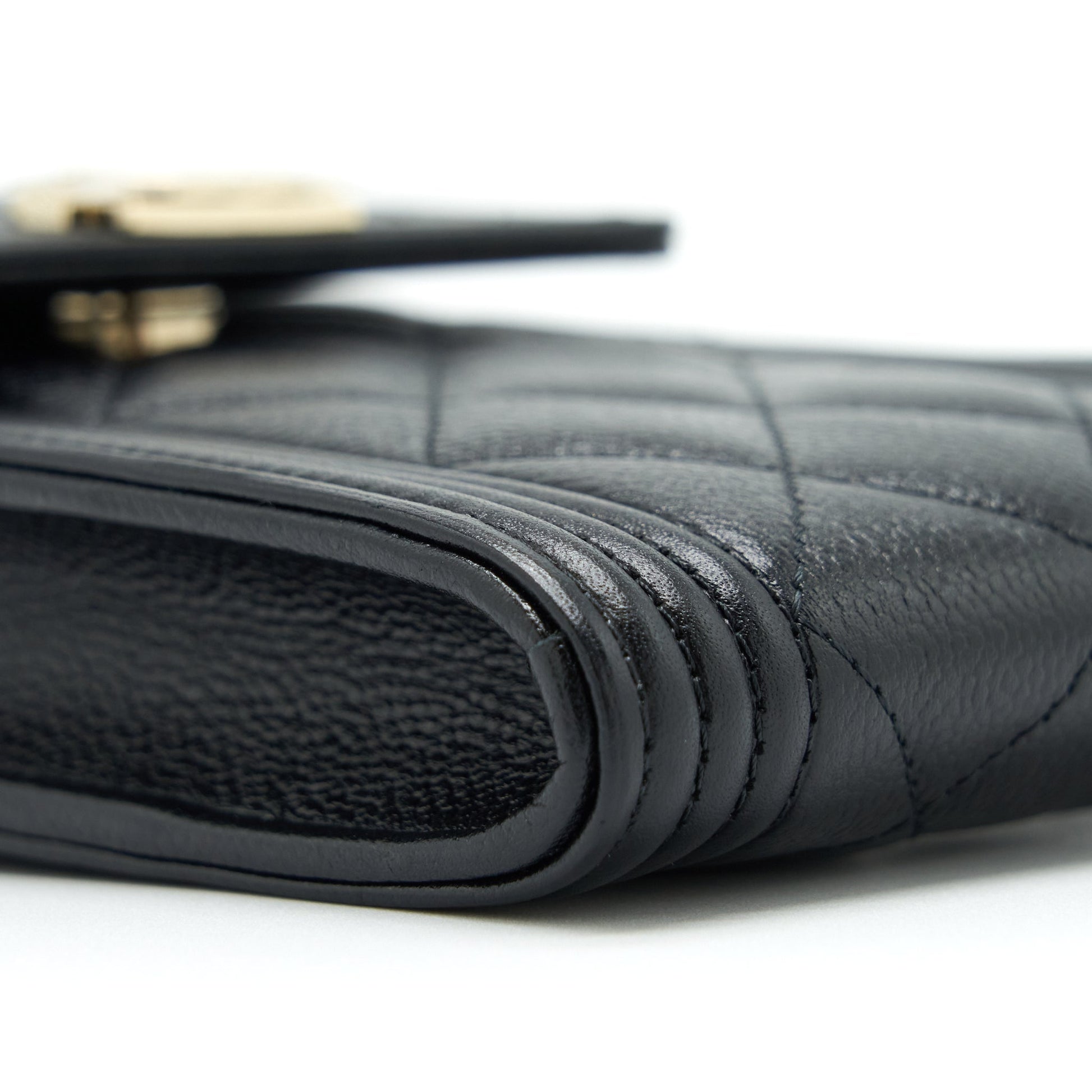 Chanel vertical boy flap phone caviar LGHW Black Handbag
