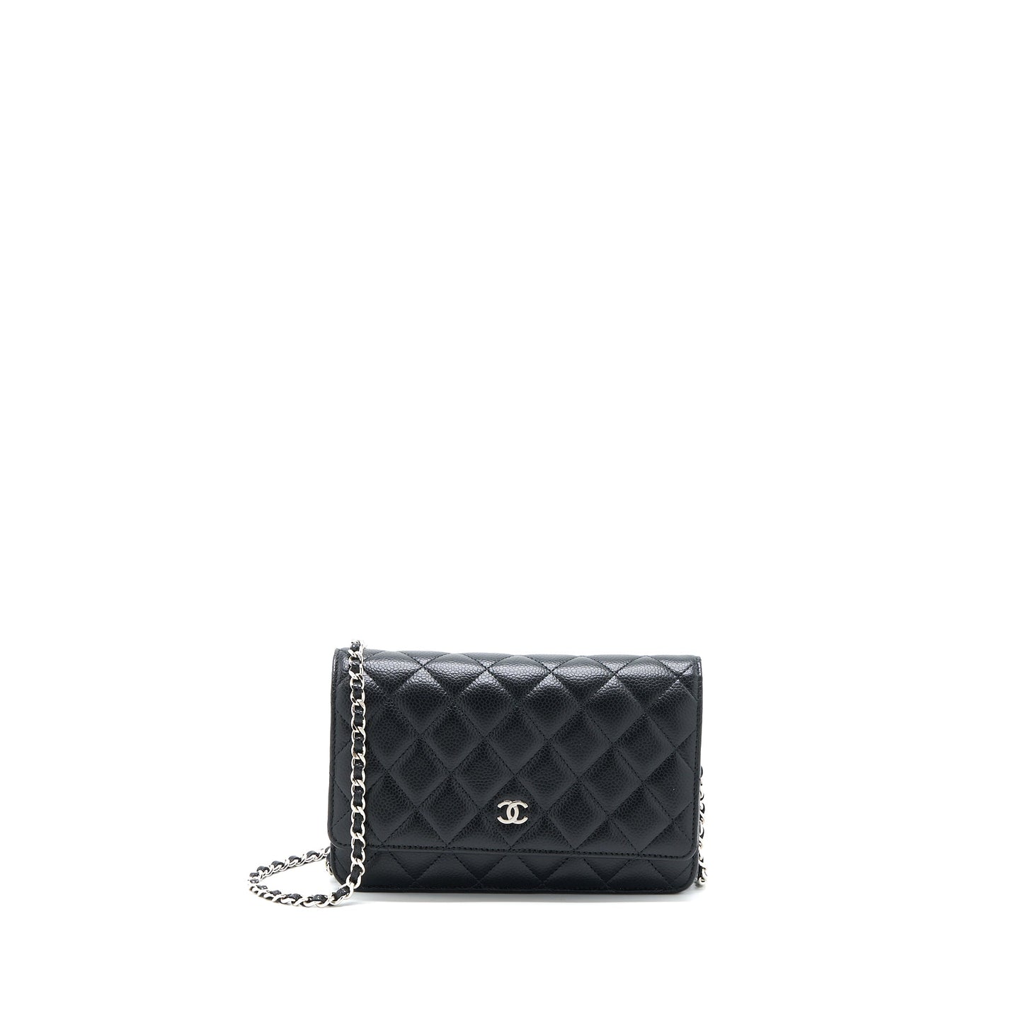 Chanel Classic on Caviar SHW Microchip Black Wallet Case Microchip 5