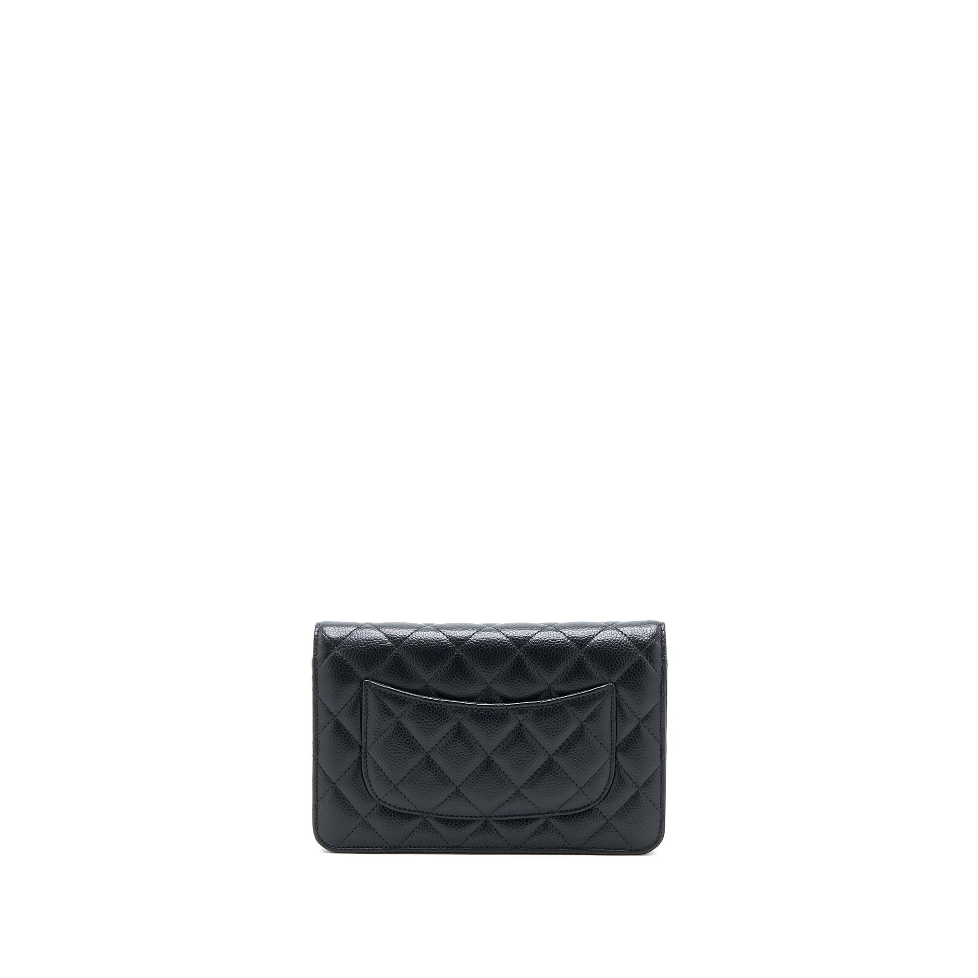 Chanel Classic on Caviar SHW Microchip Black Wallet Case Microchip 5