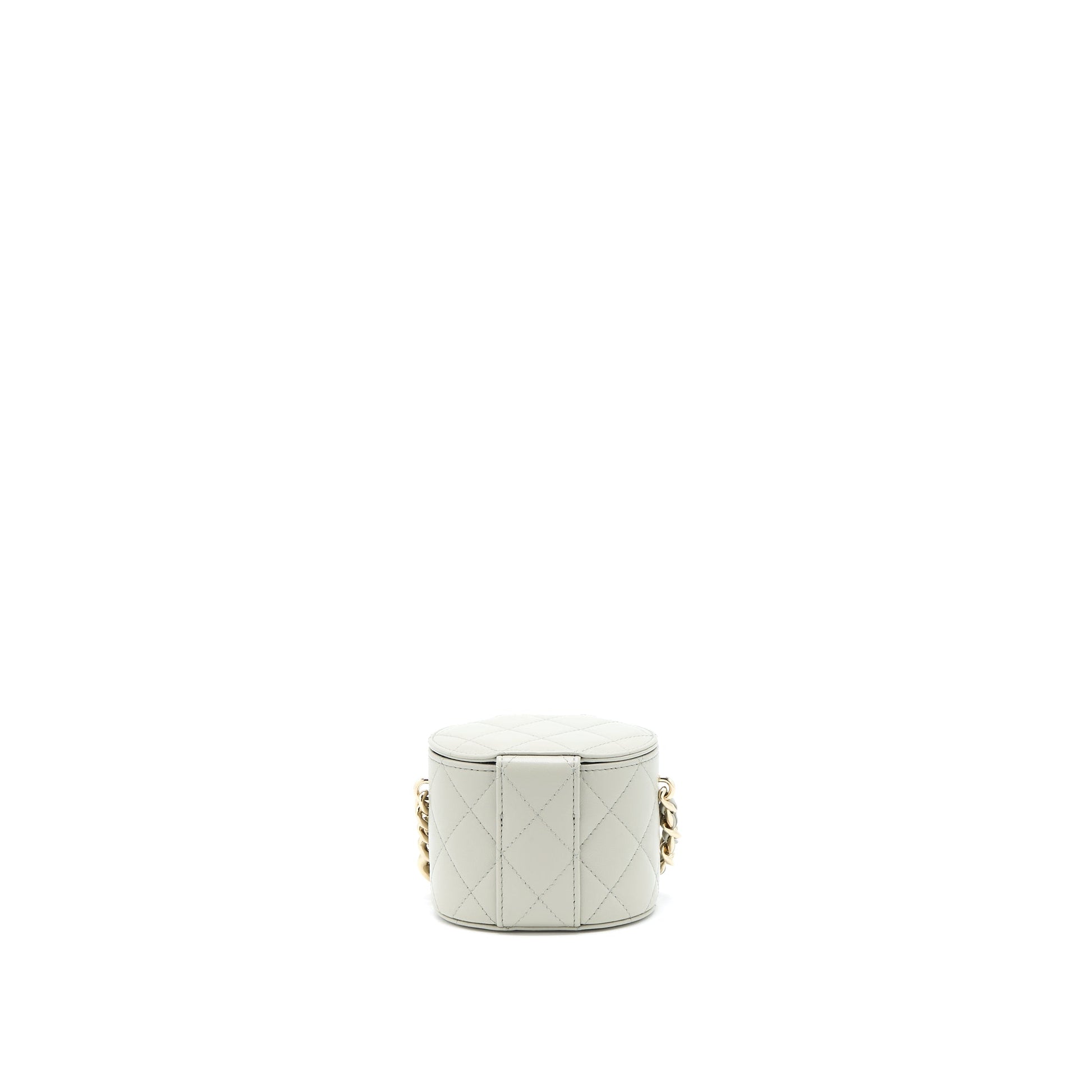 Chanel Giant Vanity Lambskin Light LGHW Grey Mini Bag