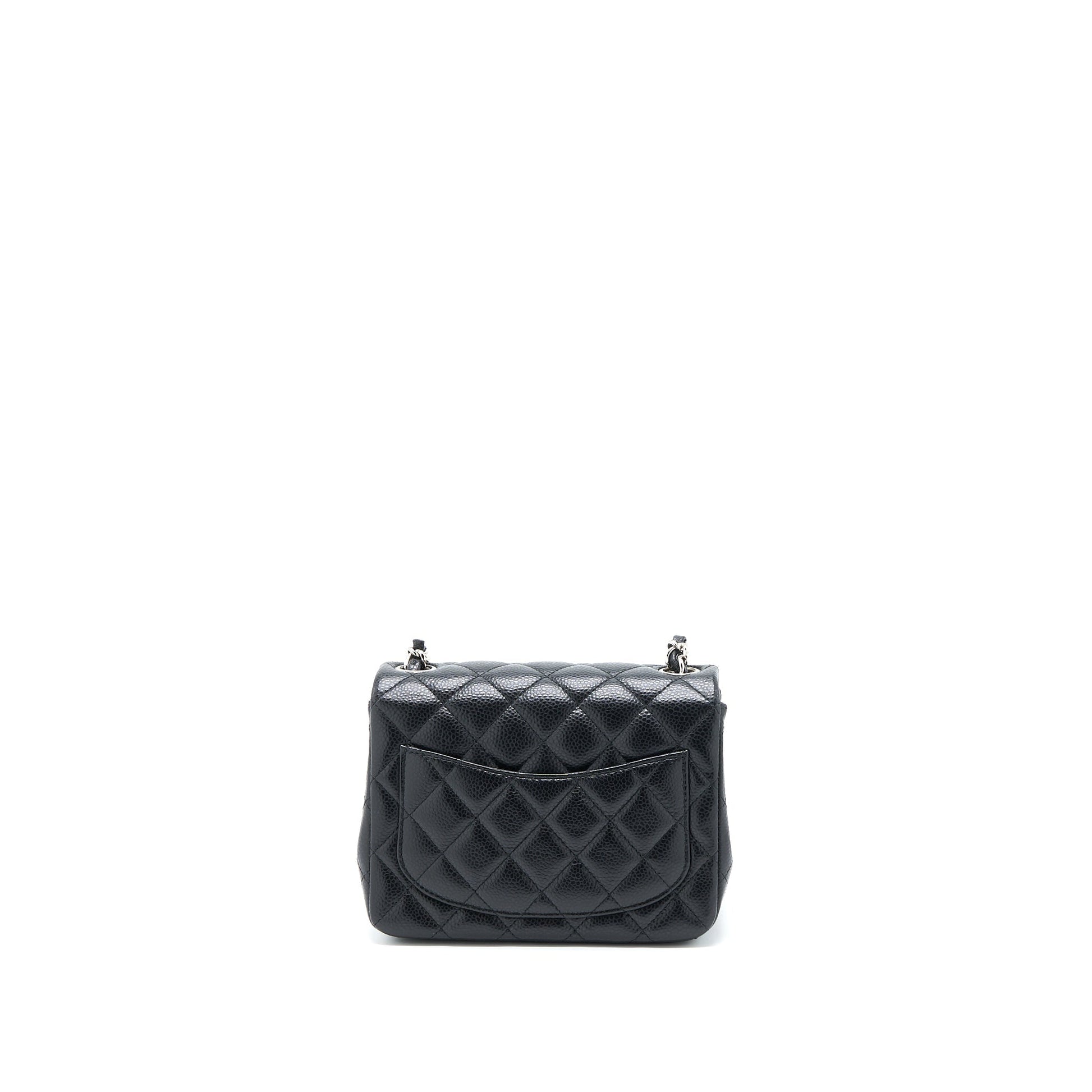 Chanel Classic Square Flap Caviar SHW Black Shoulder Bag