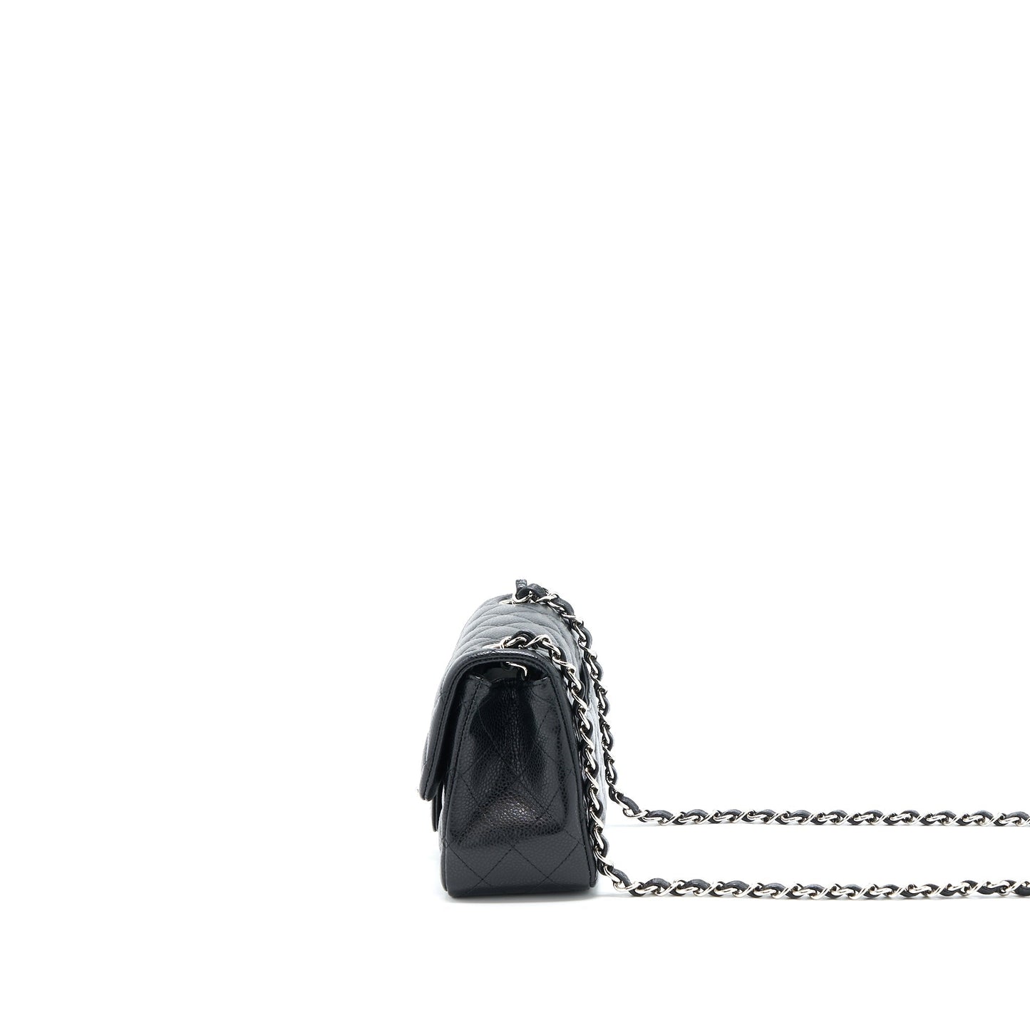 Chanel Classic Square Flap Caviar SHW Black Shoulder Bag