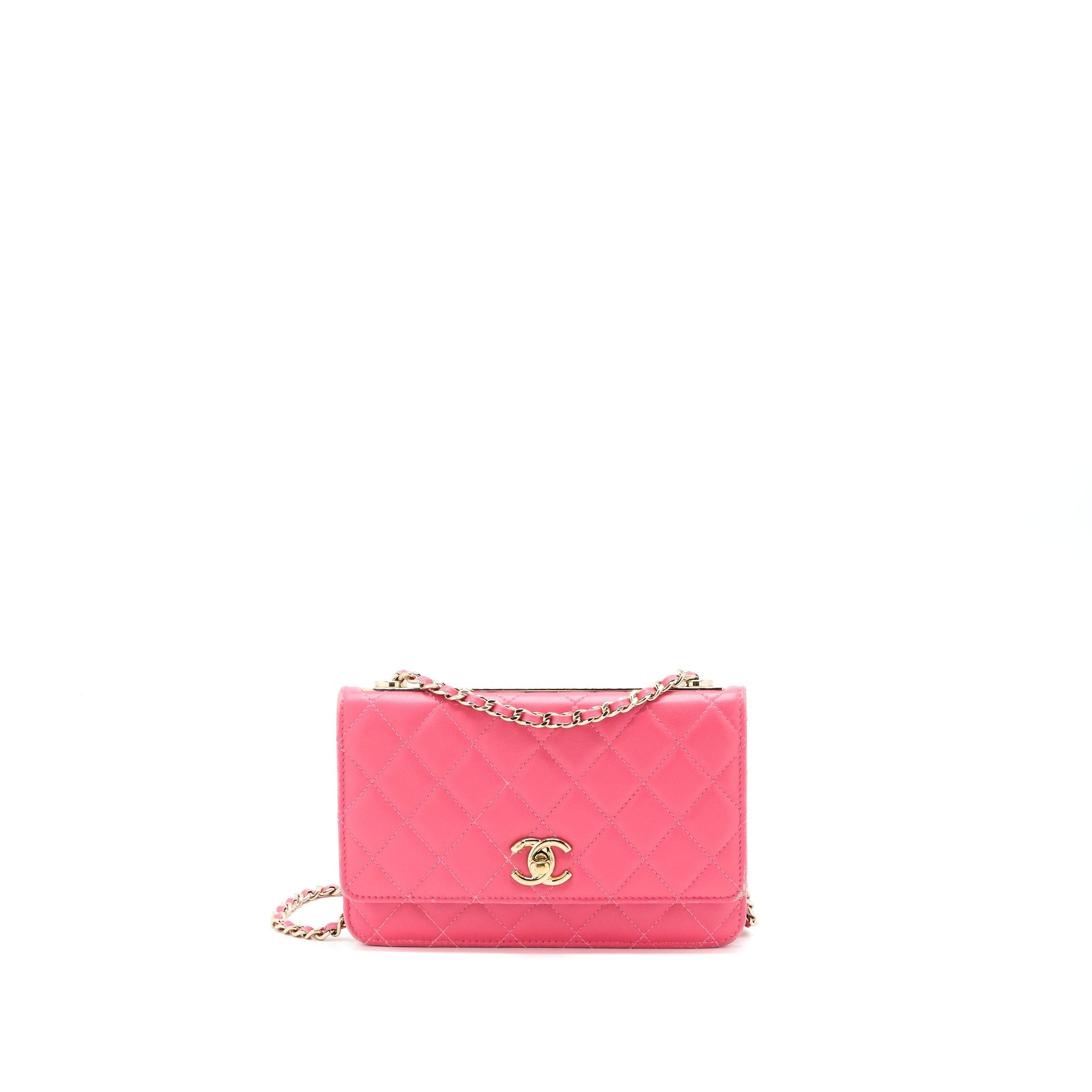 Chanel Trendy CC On Lambskin LGHW Pink Wallet Case Pink Lghw