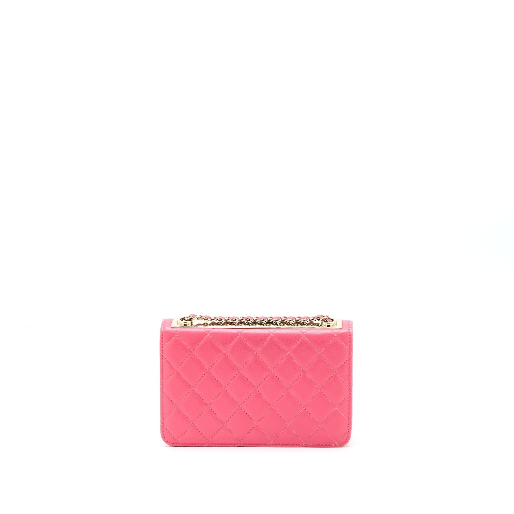 Chanel Trendy CC On Lambskin LGHW Pink Wallet Case Pink Lghw