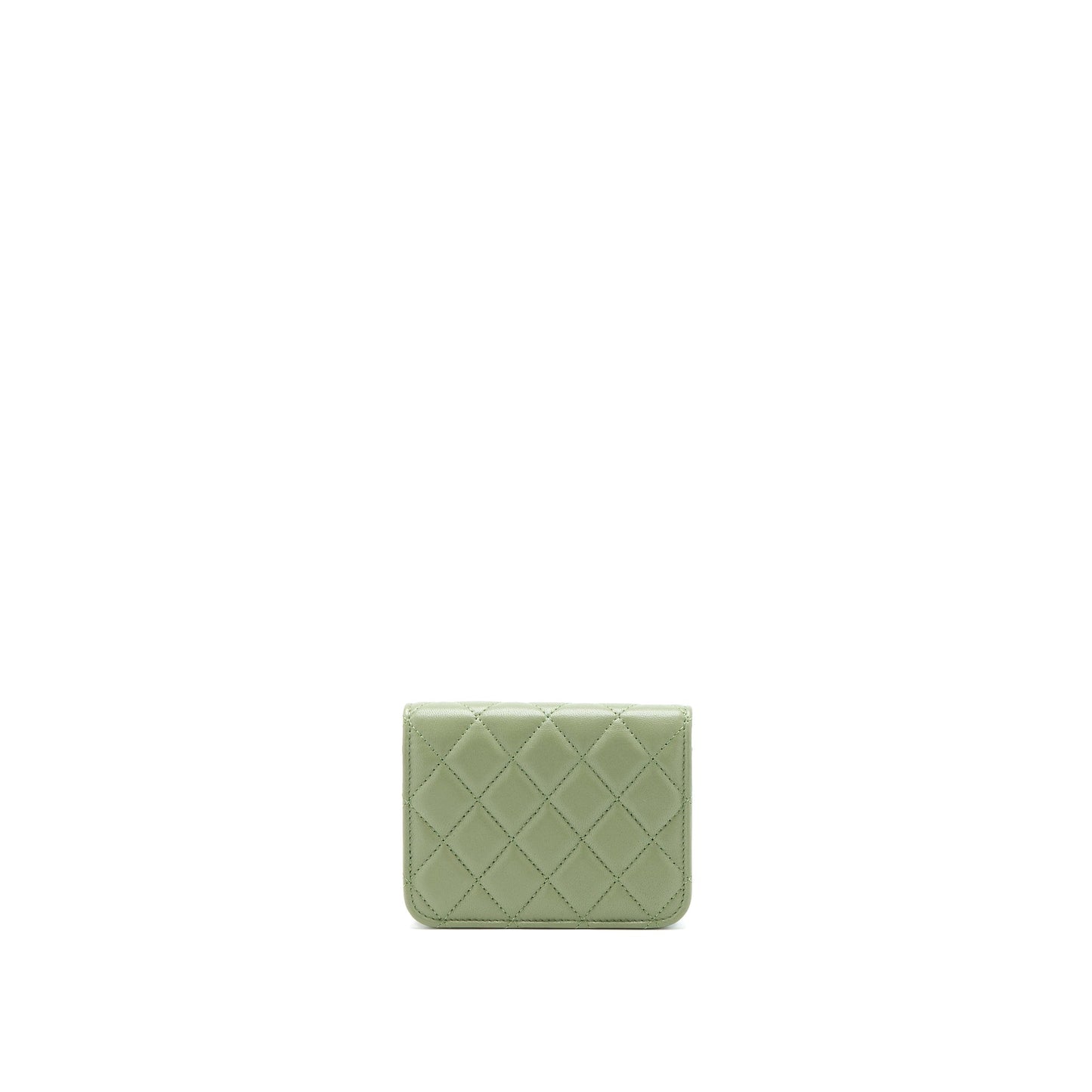 Chanel Pearl Crush Flap Lambskin GHW Green Shoulder Bag