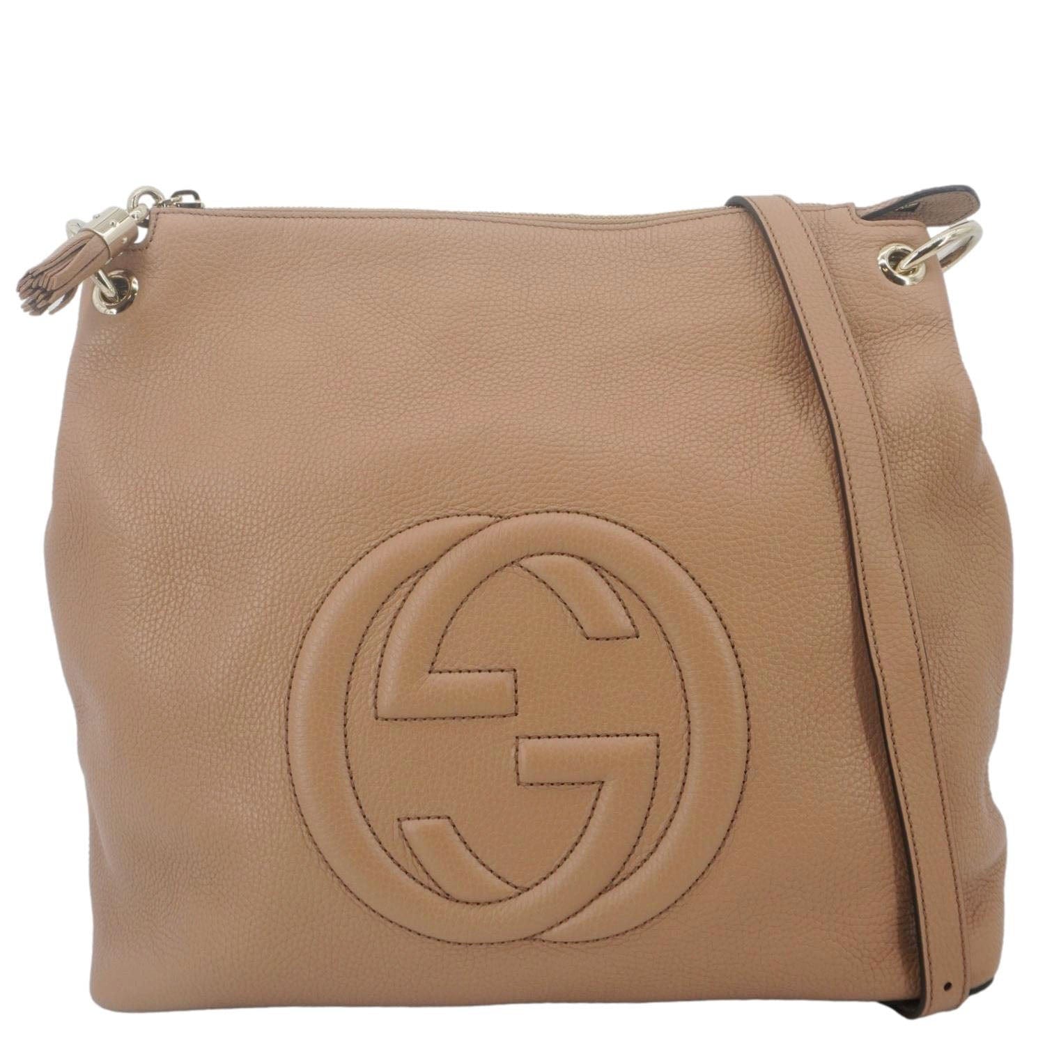 Gucci Soho Tote Bag Leather Brown