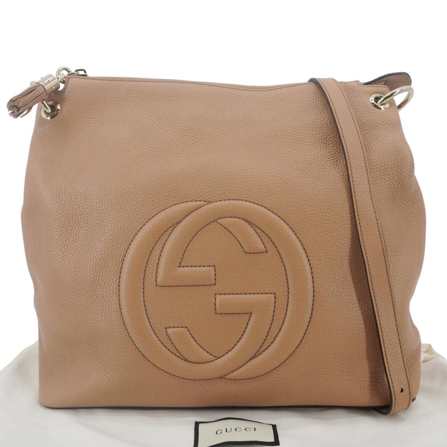 Gucci Soho Tote Bag Leather Brown
