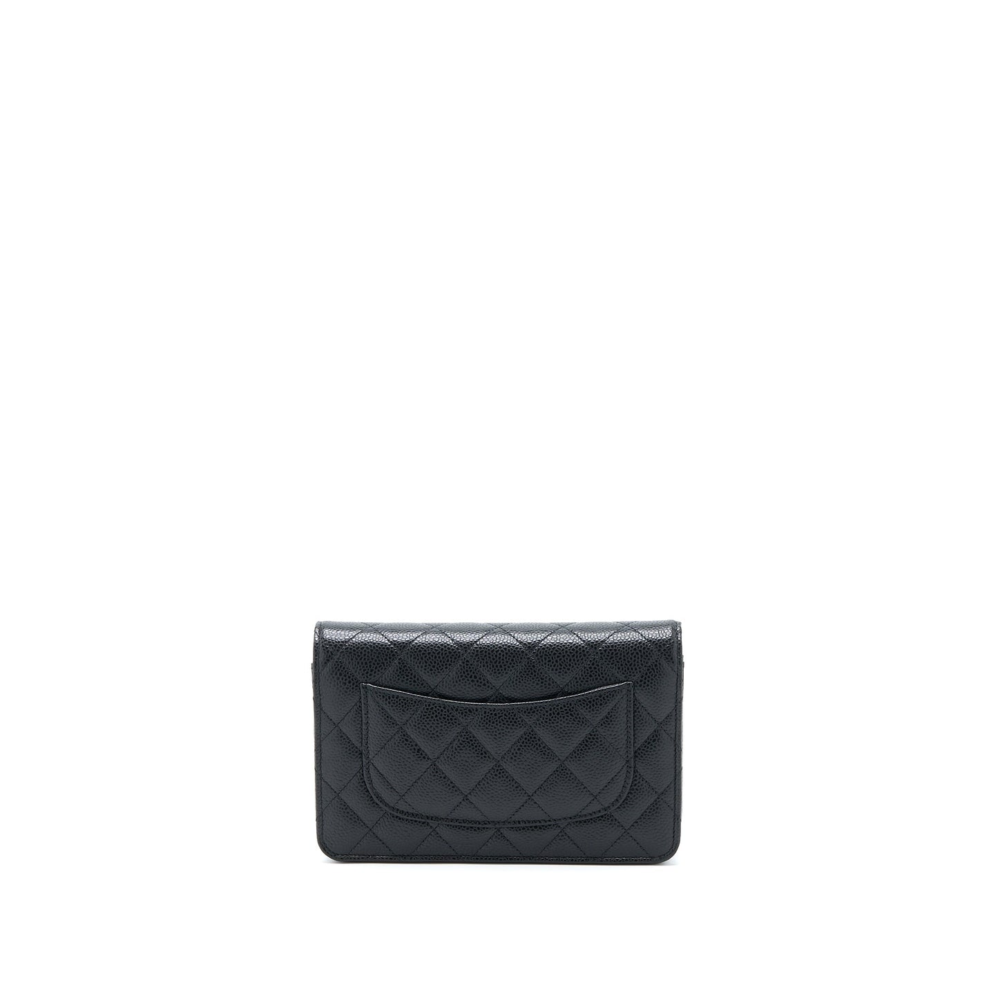 Chanel Classic On Caviar GHW Microchip Black Wallet Case Microchip 14
