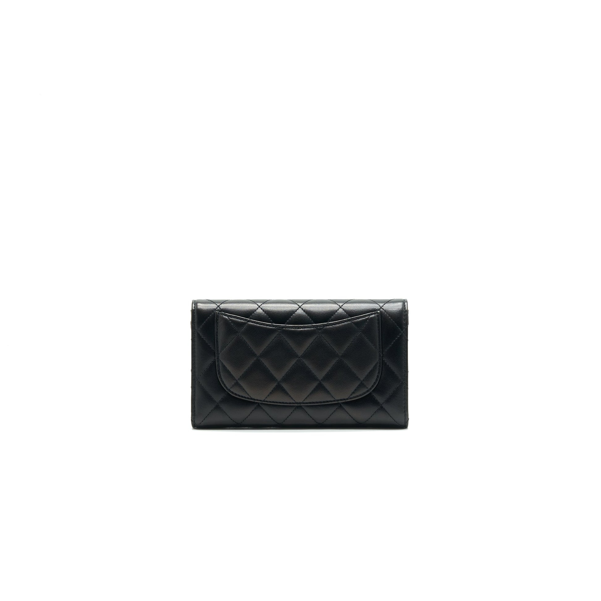 Chanel Classic Flap Wallet Lambskin Black SHW