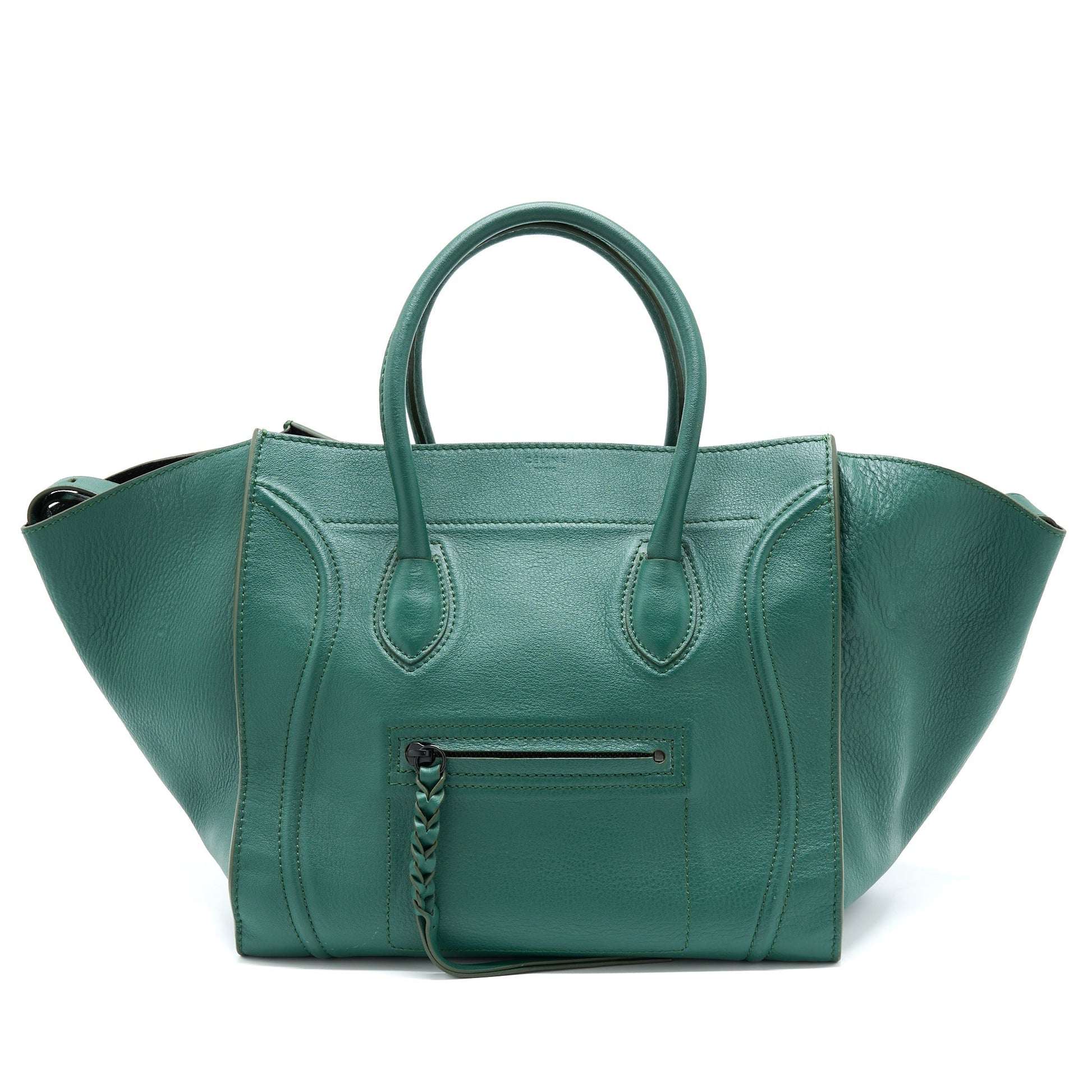 Celine Phantom Tote Purse Dark Handbag Green Tote Bag