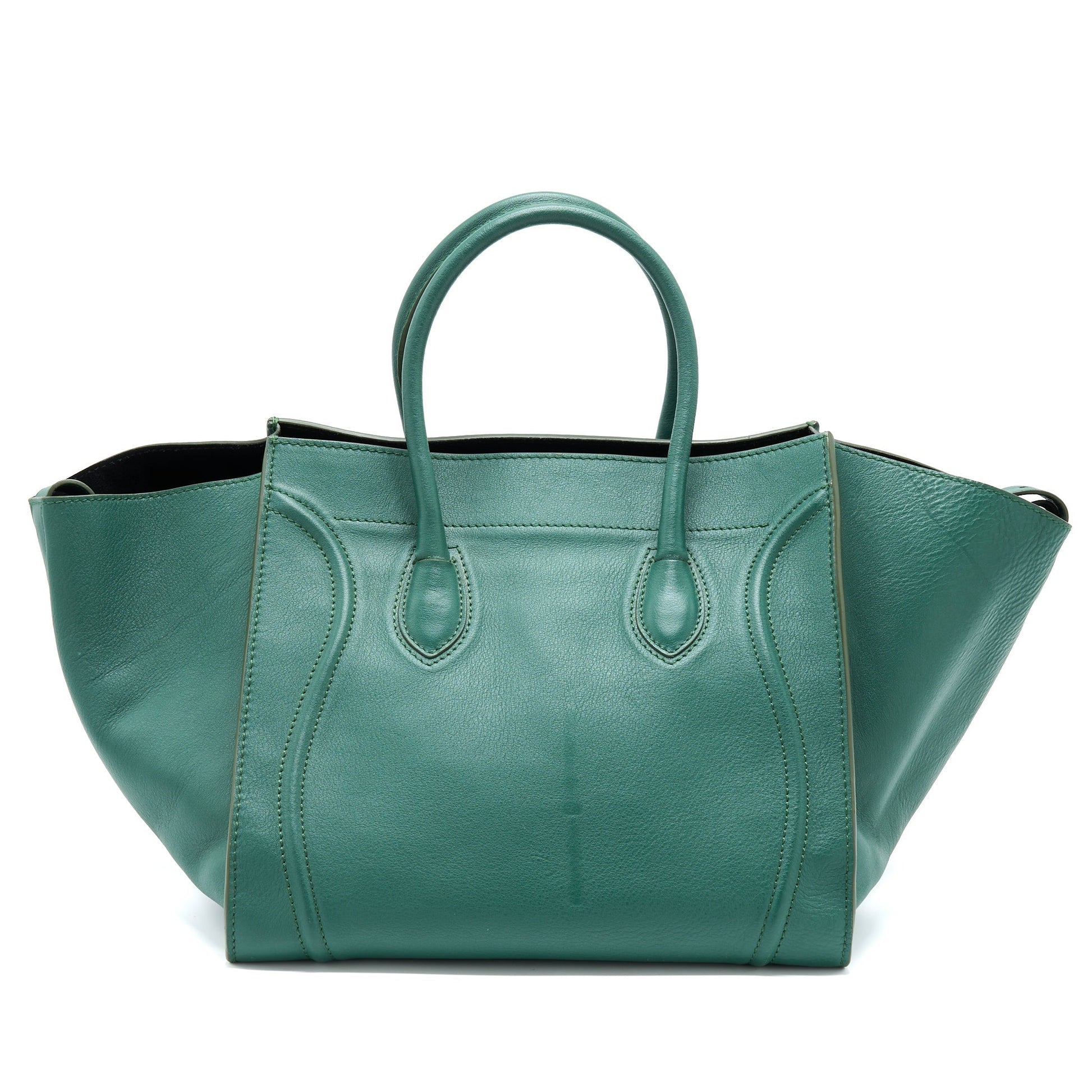 Celine Phantom Tote Purse Dark Handbag Green Tote Bag