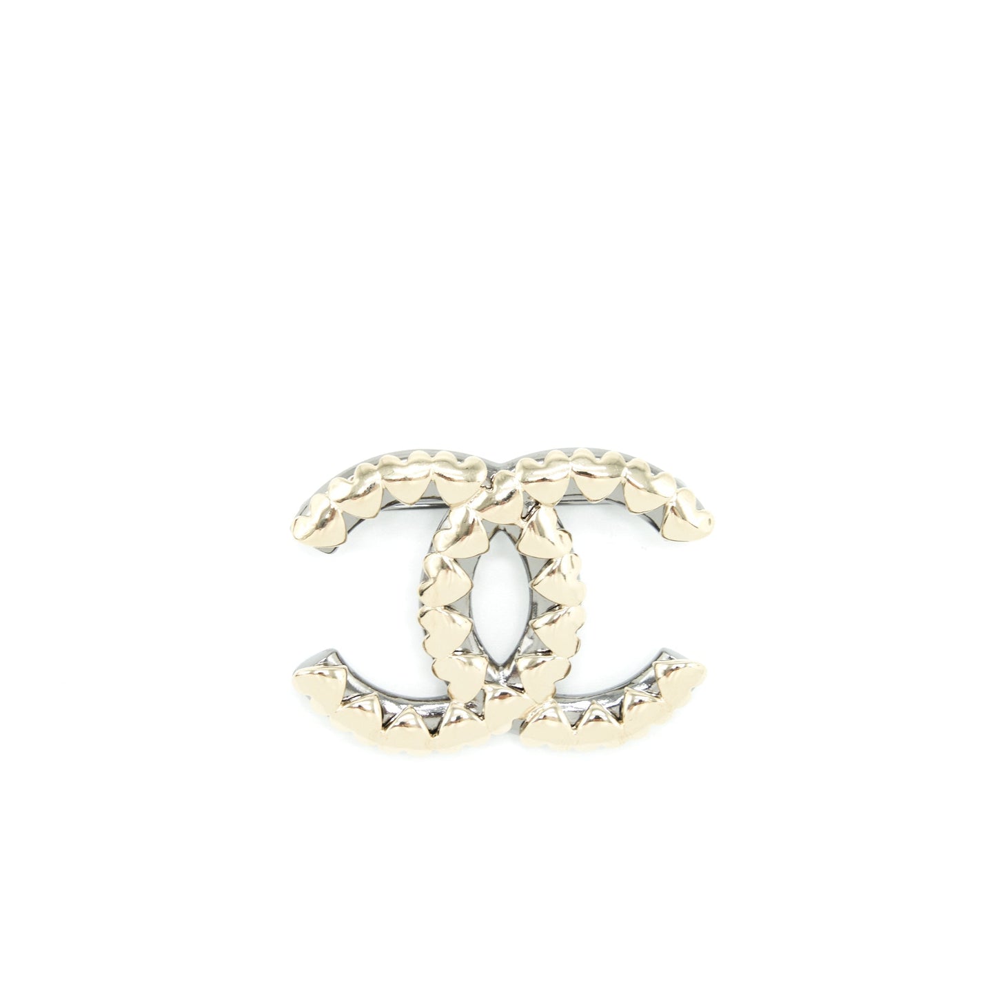 Chanel CC logo hearts brooch lghw Gold Mini Bag