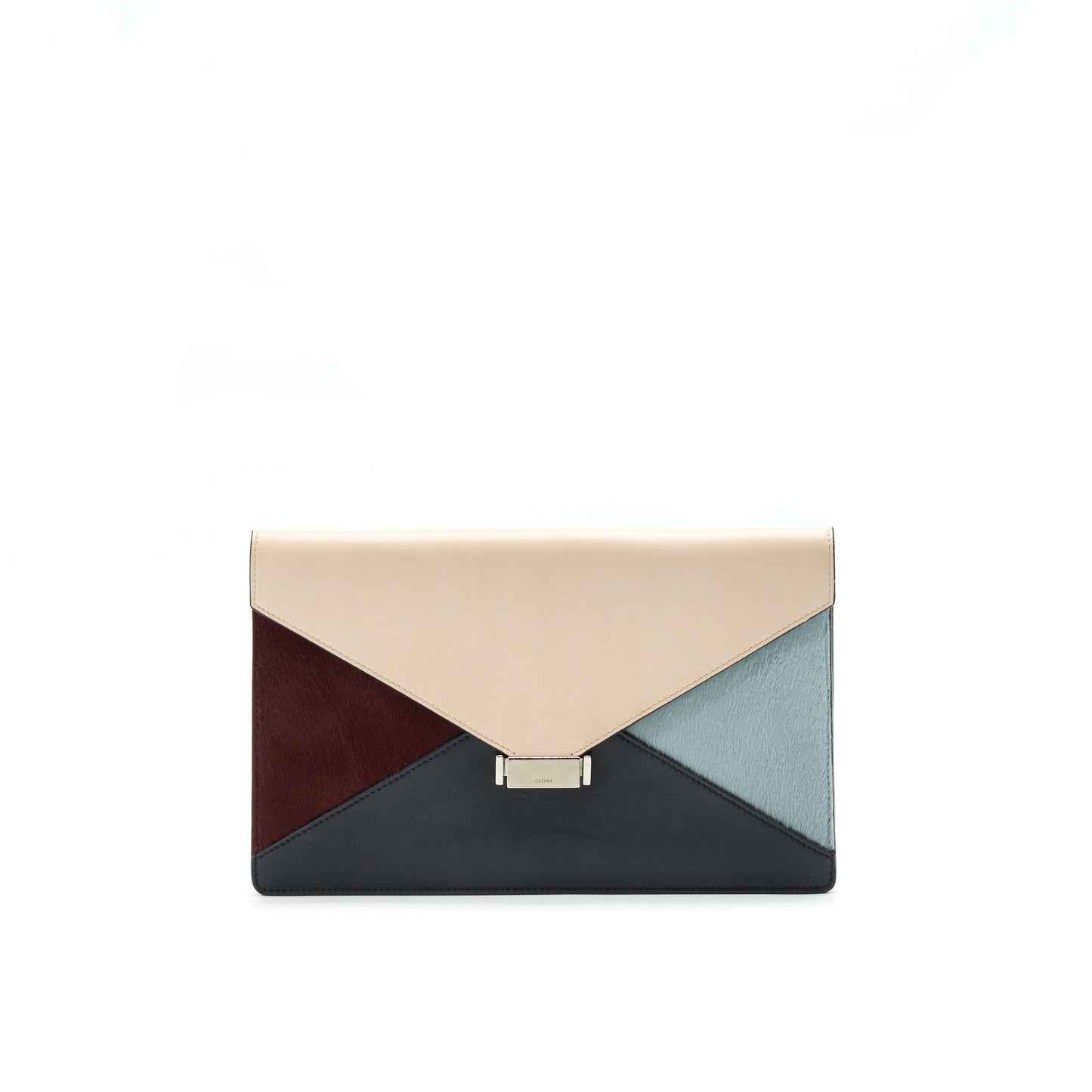 Celine Diamond Clutch In Multicolor Handbag Leather Clutch Bag