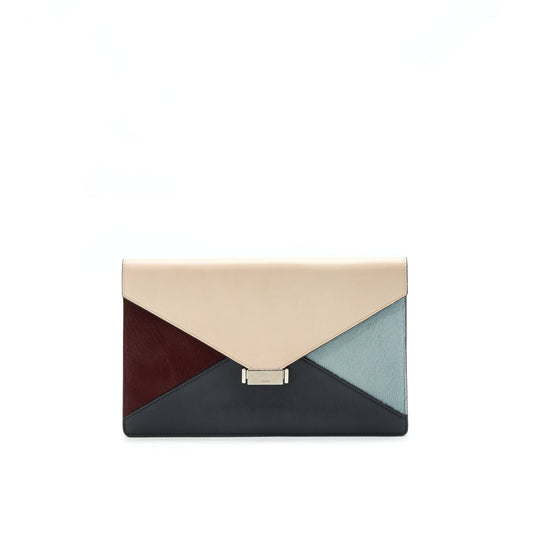 Celine Diamond Clutch In Multicolor Handbag Leather Clutch Bag