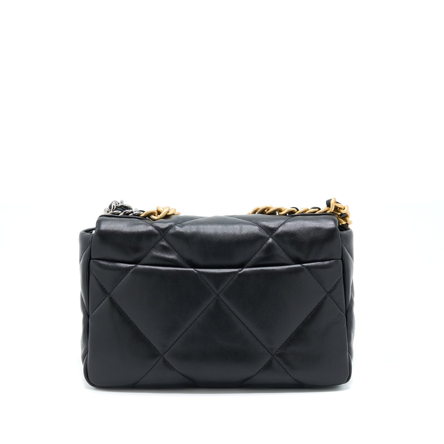 Chanel 19 Lambskin Hardware Microchip Multicolour Black Small Handbag Hardware Microchip