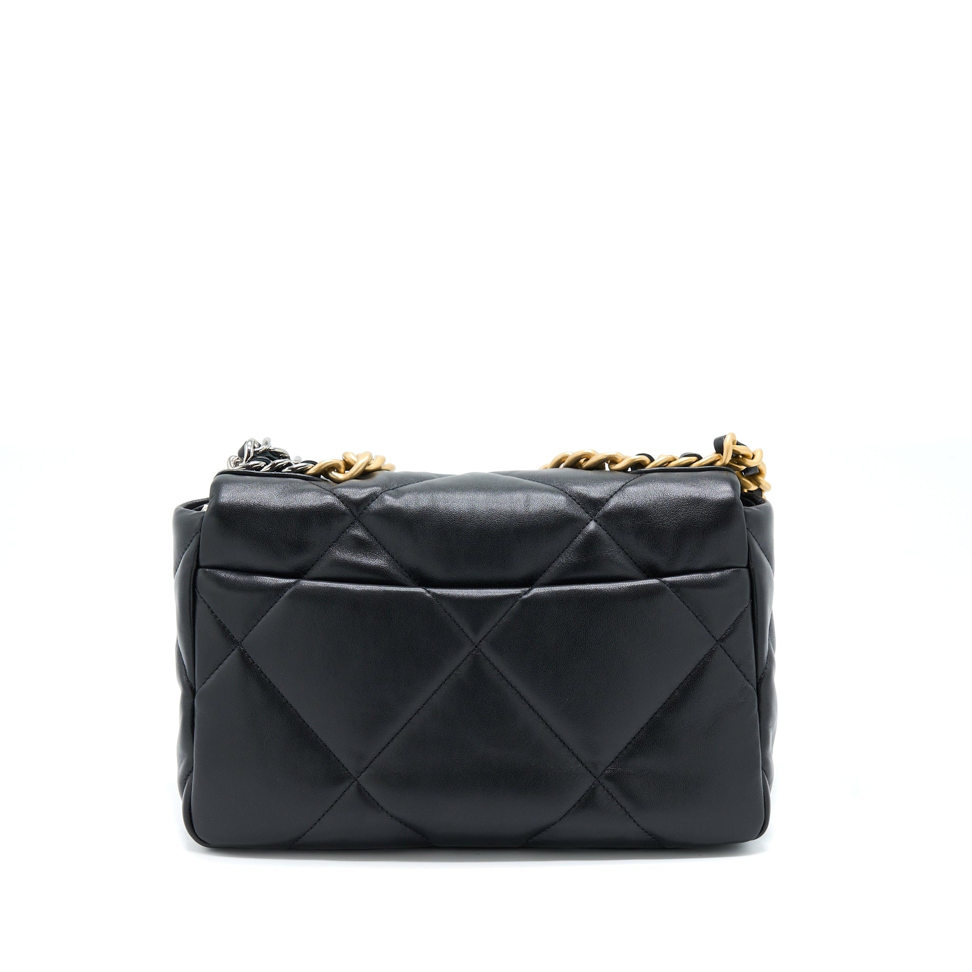 Chanel 19 Lambskin Hardware Microchip Multicolour Black Small Handbag Hardware Microchip