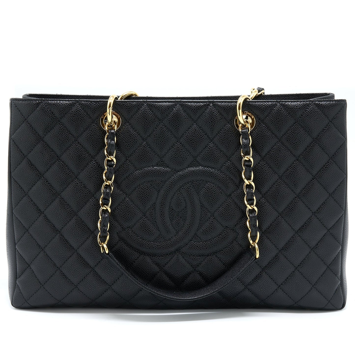 Chanel Grand Shopping XL Caviar GHW Black Tote Bag
