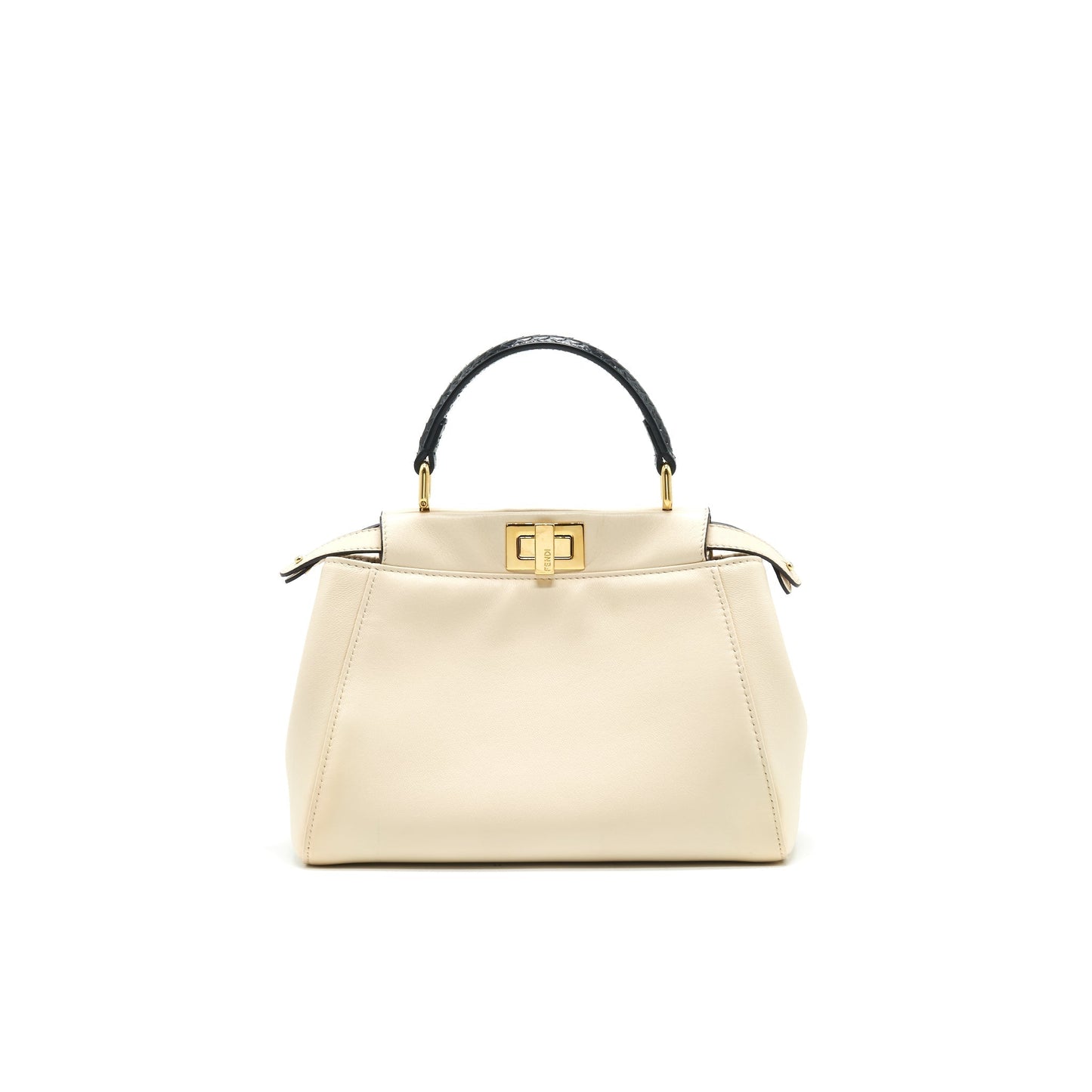 Fendi Handle Purse Camelia Black Travel Bag