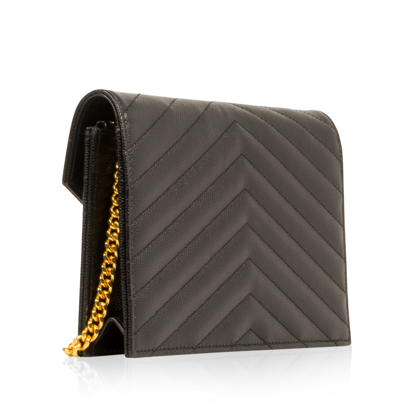 YSL Saint Laurent Chevron Crossbody Monogram Crossbody Bag